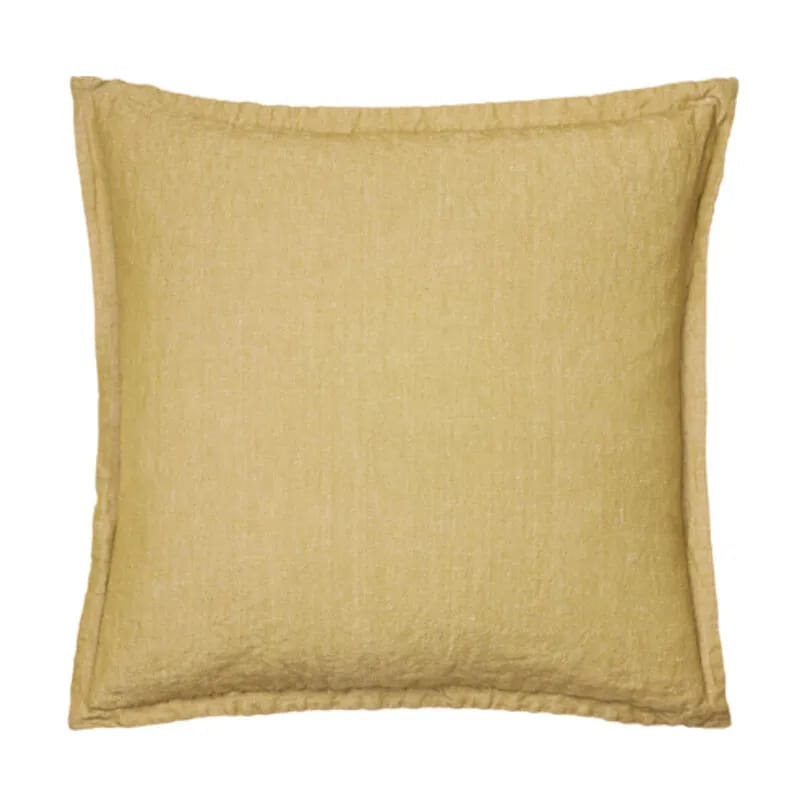 Broste Copenhagen Pyntepudebetræk Linn Pudebetræk i Dull Gold, B50 x L50 cm, 1