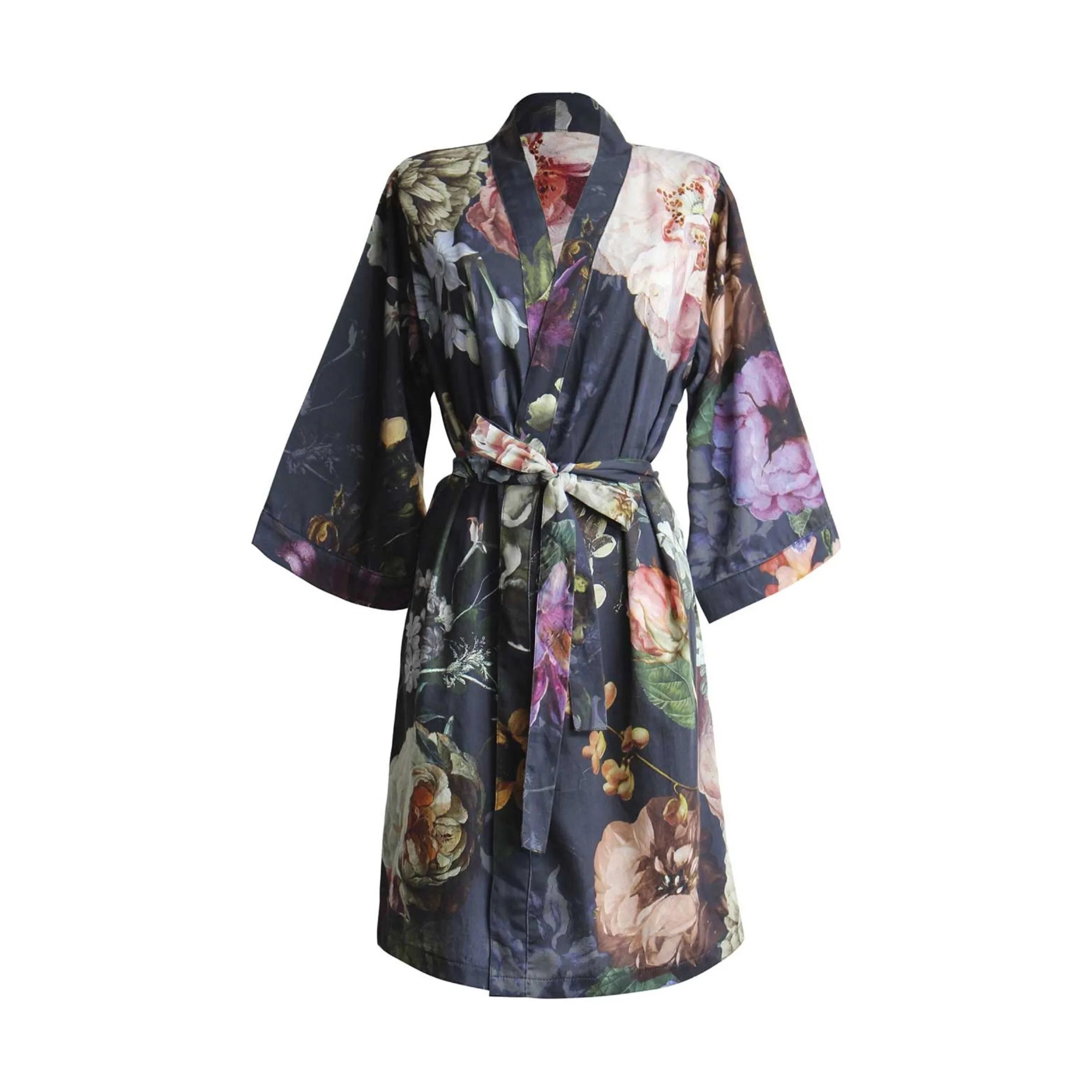 Essenza Morgenkåber Fleur Kimono i Nightblue, Str. XS, 1
