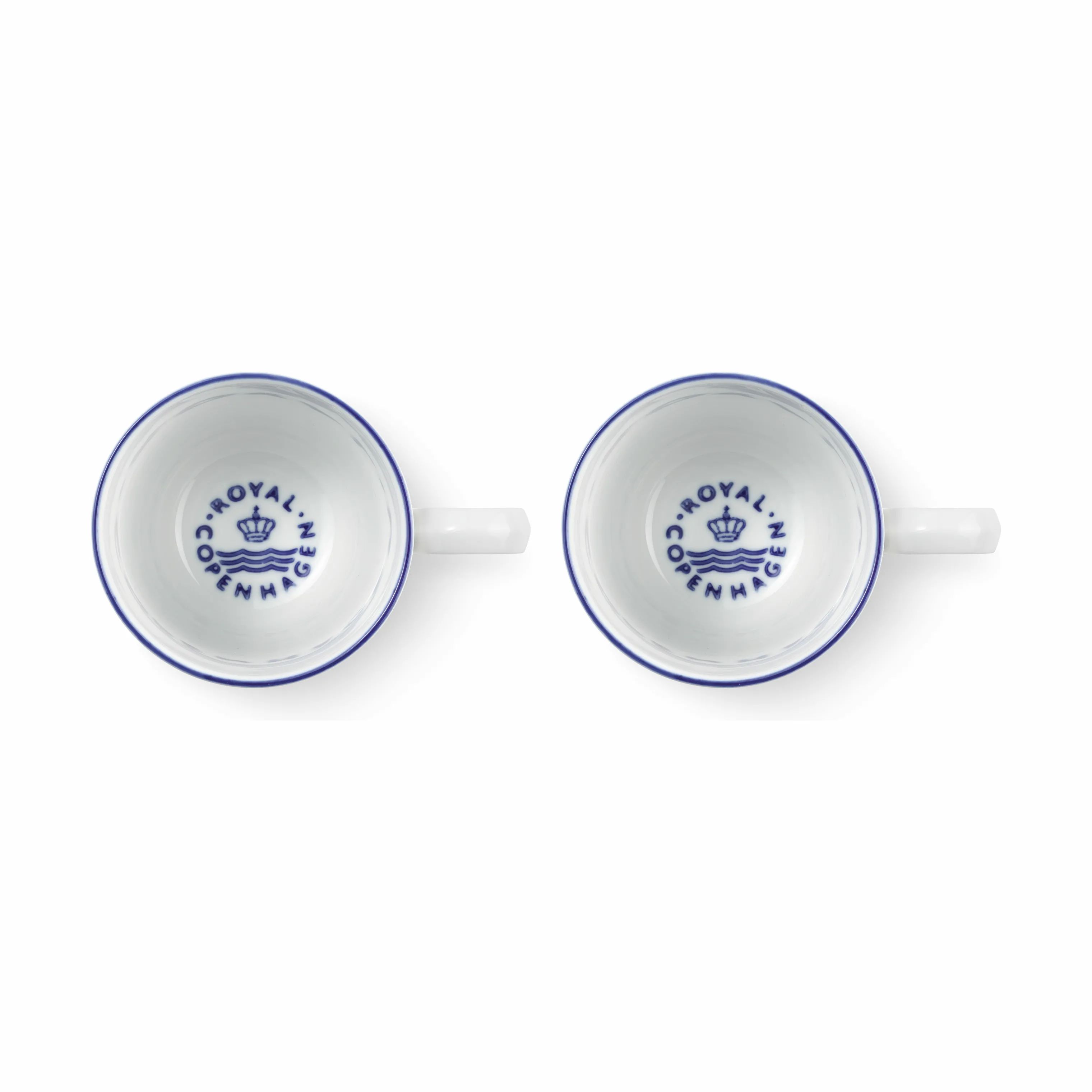 Royal Copenhagen Krus og kopper med hank Blueline Krus - 2 stk. i Hvid/blå, 28 cl, 4