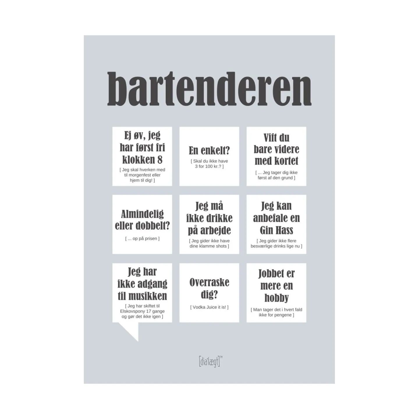 Poster&Frame Plakater Plakat - Bartenderen i B30 x L40 cm, 1
