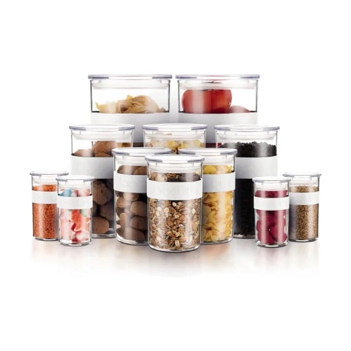 Bodum Opbevaringsglas Presso Opbevaringsglas - 12 stk. i hvid, 1