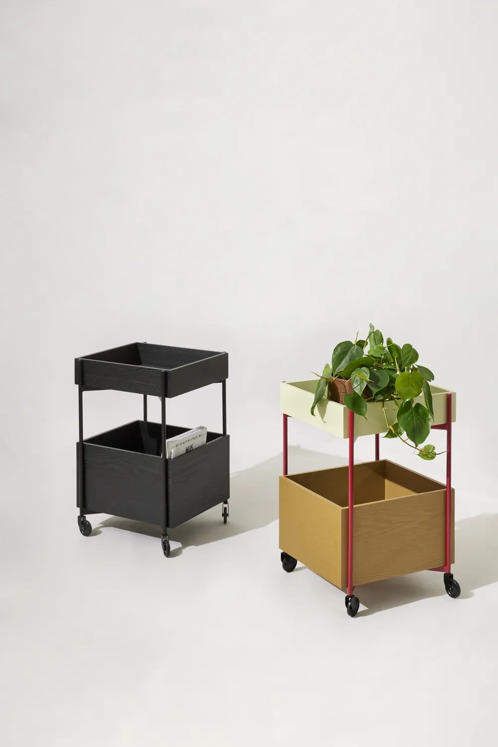 Hübsch Bakkeborde Fresh Rullebord i Sort, 2