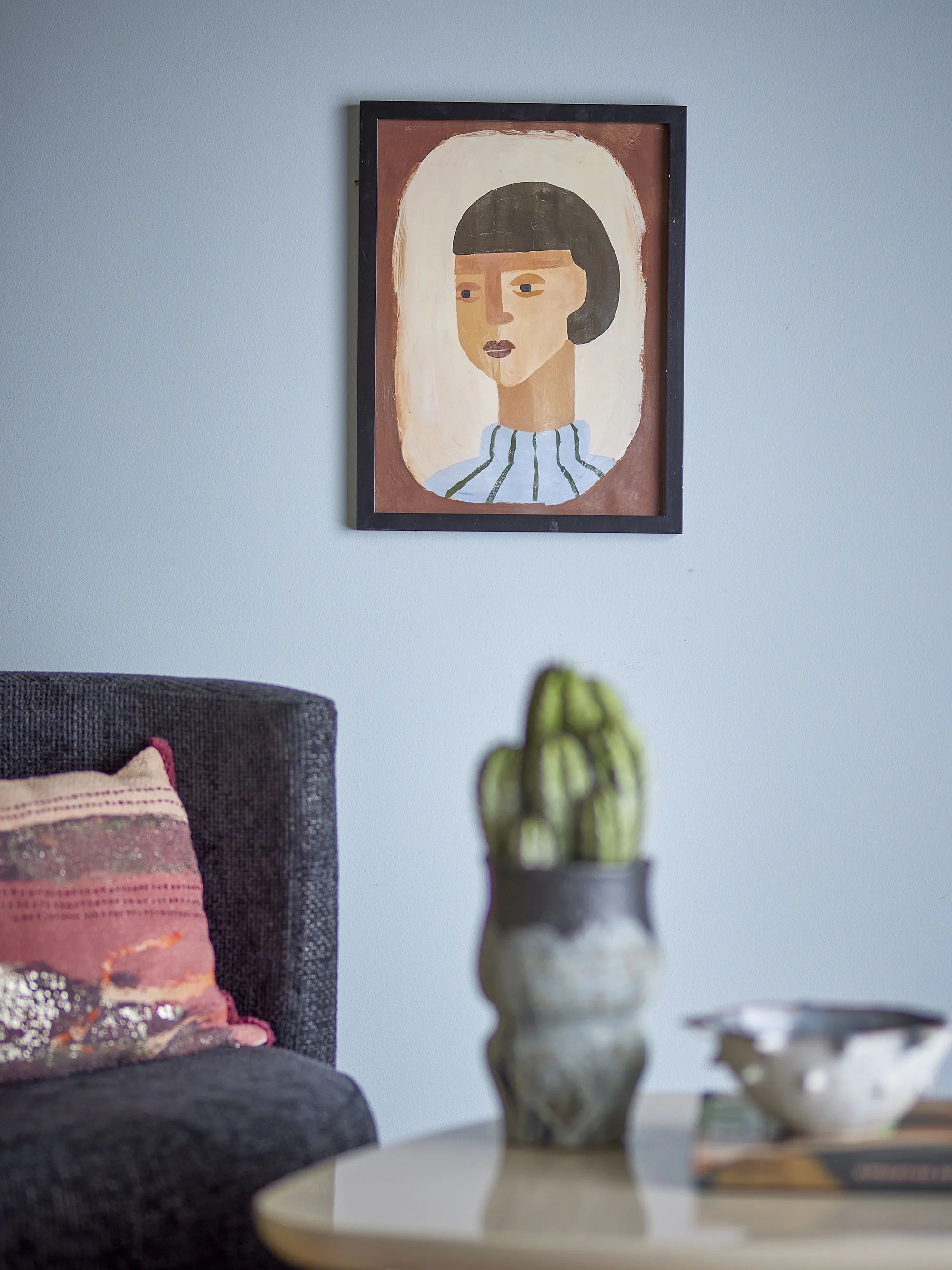 Bloomingville Plakater Billede - Amanda Illustration med ramme i Amanda, 2