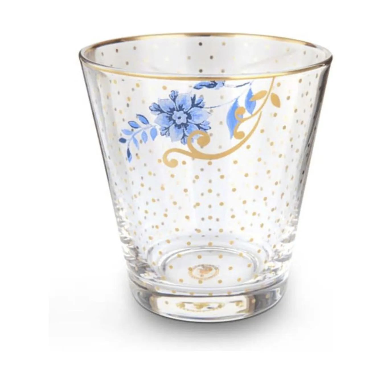PIP Studio Vandglas Royal Golden Dots Vandglas i blue/ gold, 1