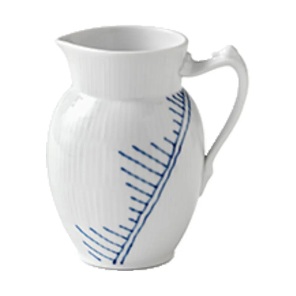 Royal Copenhagen Serveringskander Blå Mega Riflet Kande i 38 cl, 3