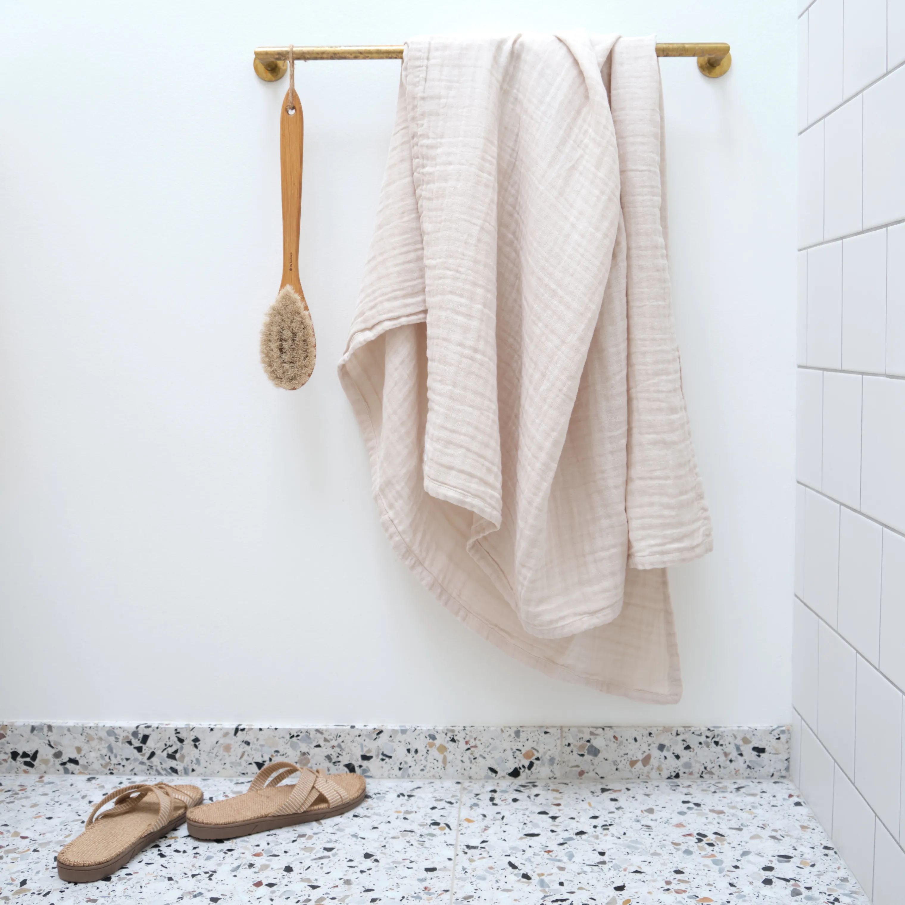 The Organic Company Håndklæder FINE Badelagen i Beige, 2