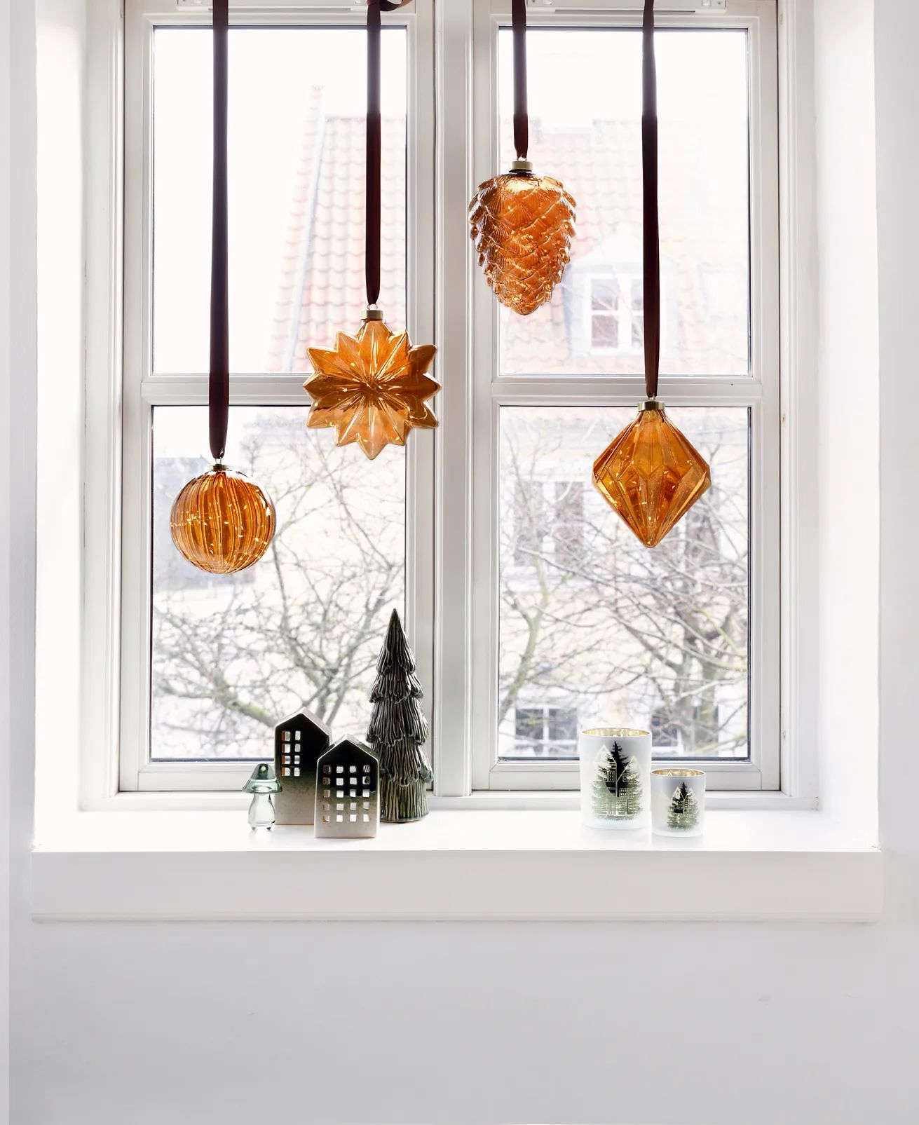 Casa Christmas Lysdekoration LED Ophæng - Prisme i Brun/prisme, 2
