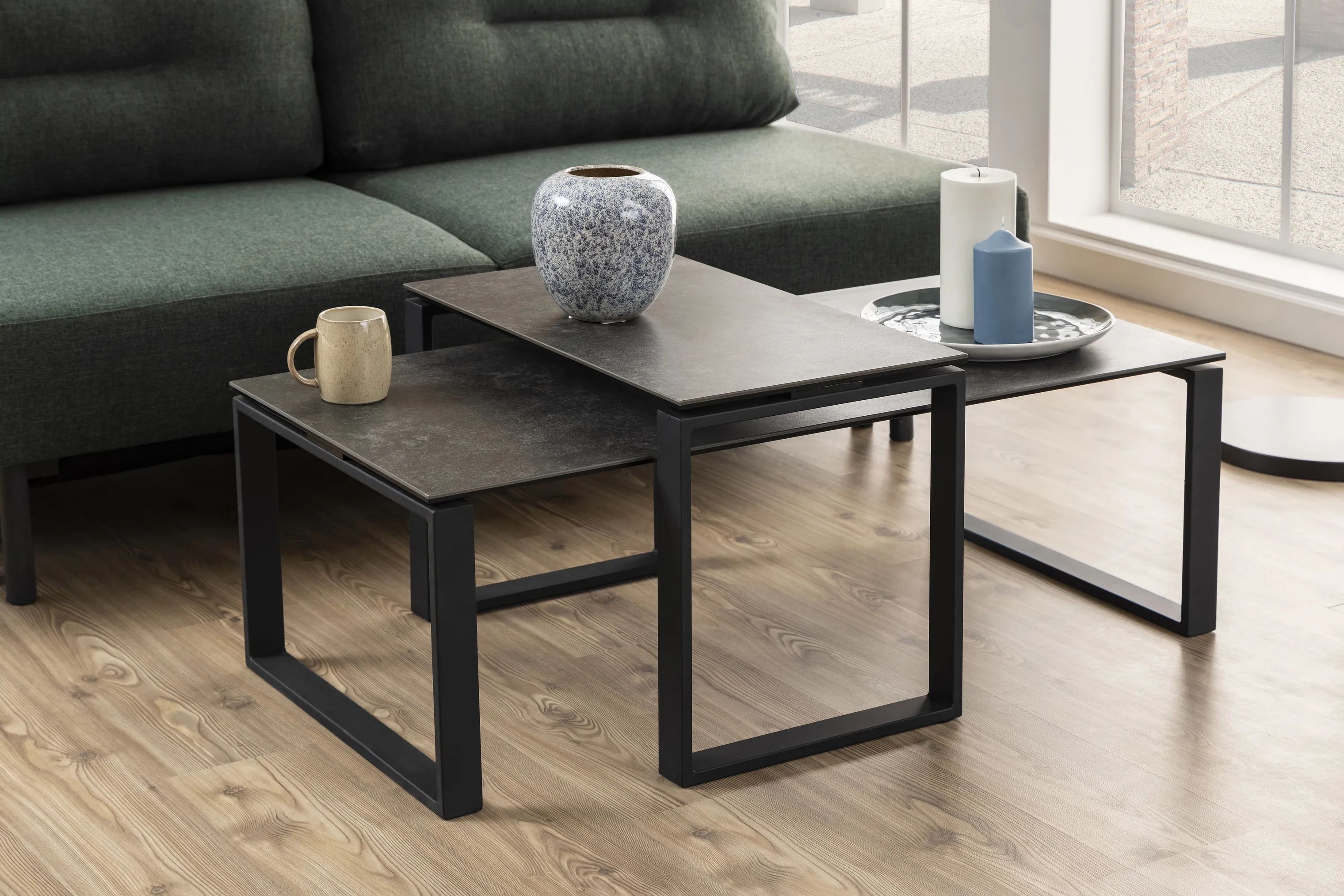 CASA Living Sofaborde Katrine Sofabordssæt - 2 stk i Sort Fairbanks/sort, 2