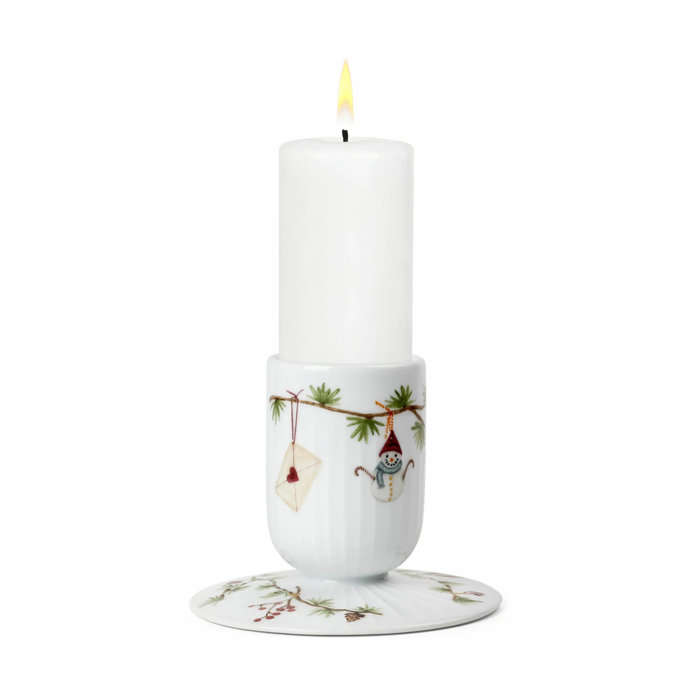 Kähler Bloklysestage Hammershøi Jul Bloklysestage - Mellem i Hvid, 12 cm, 8