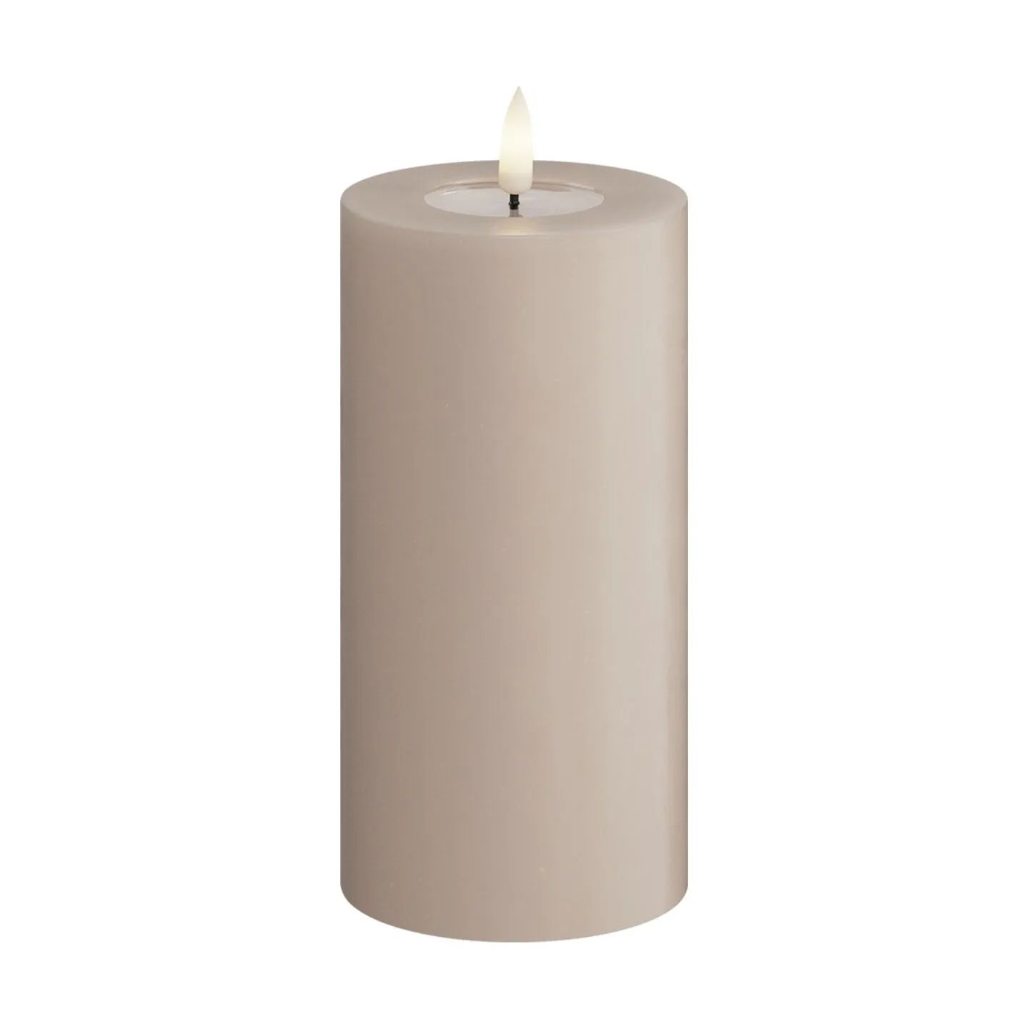 Deluxe Homeart LED-lys Real Flame LED Bloklys i Rose, 15 cm, 1