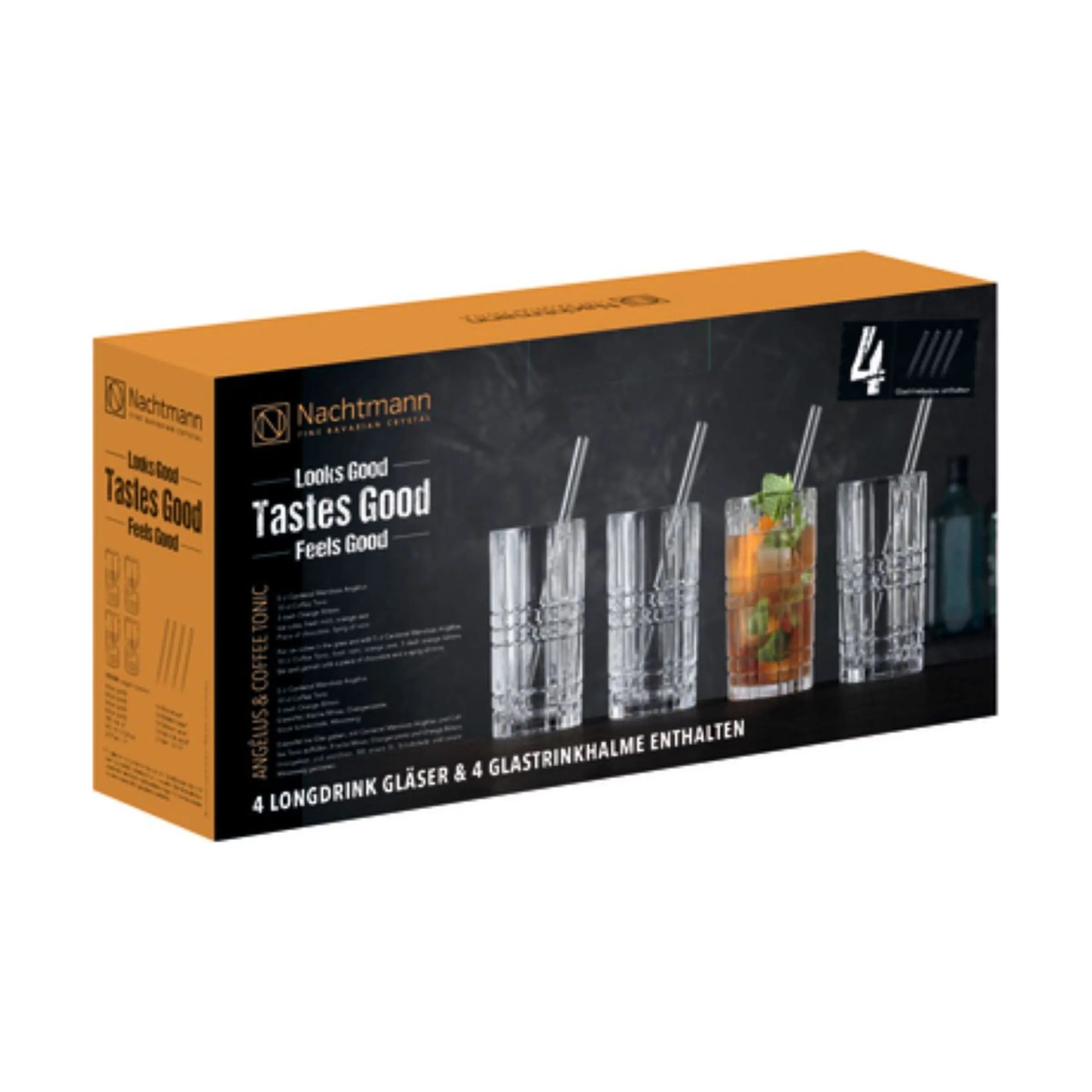 Nachtmann Highball glas Tastes Good Square Glas - 4 stk. i klar, 5