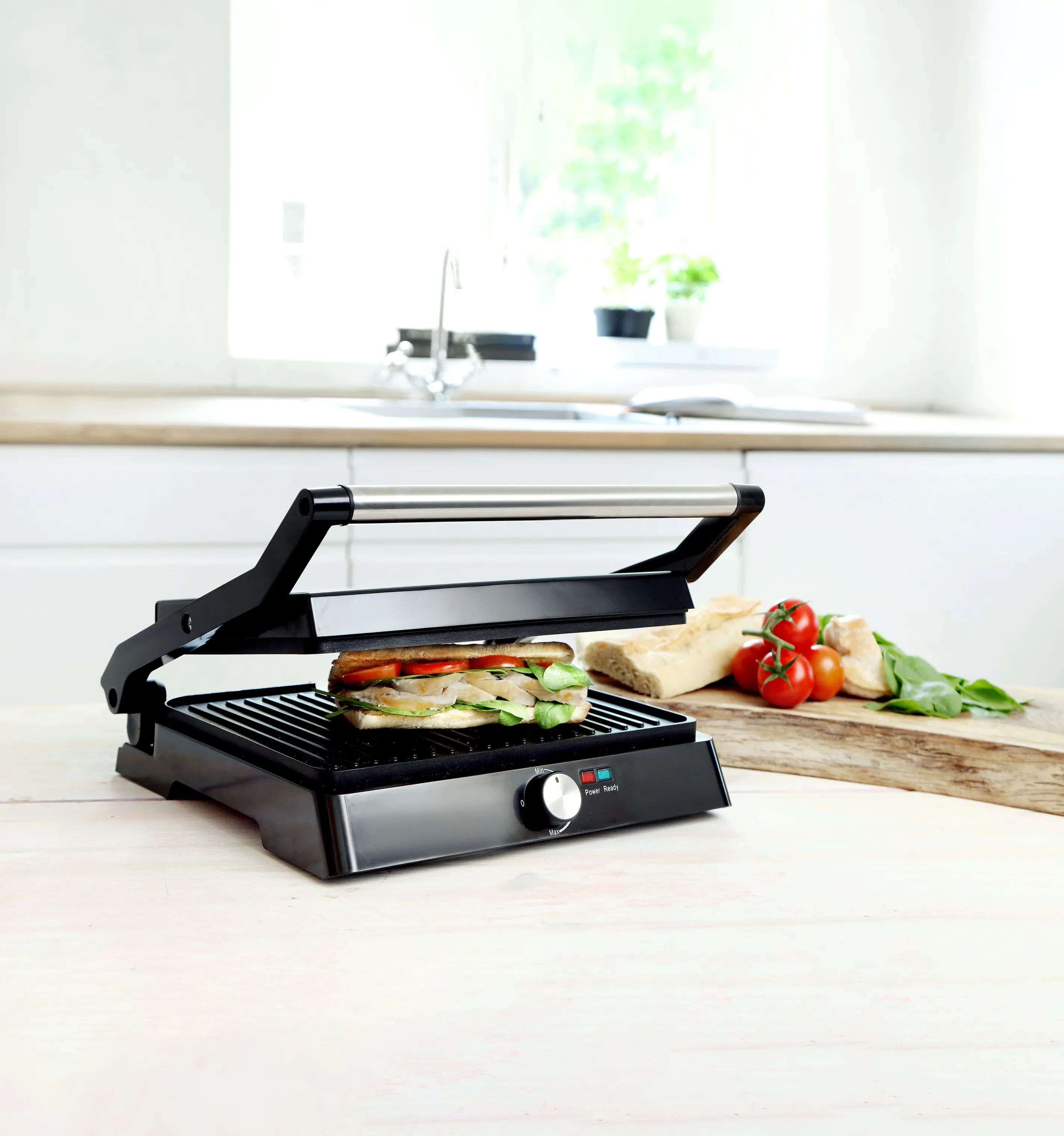 Cook & Baker Bordgrill Paninigrill i Sort/sølvfarvet, 2