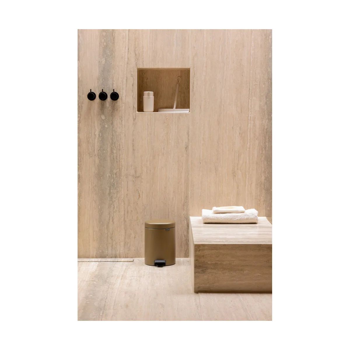Brabantia Toiletspande NewIcon Pedalspand i Warm Brass, 5 L, 4