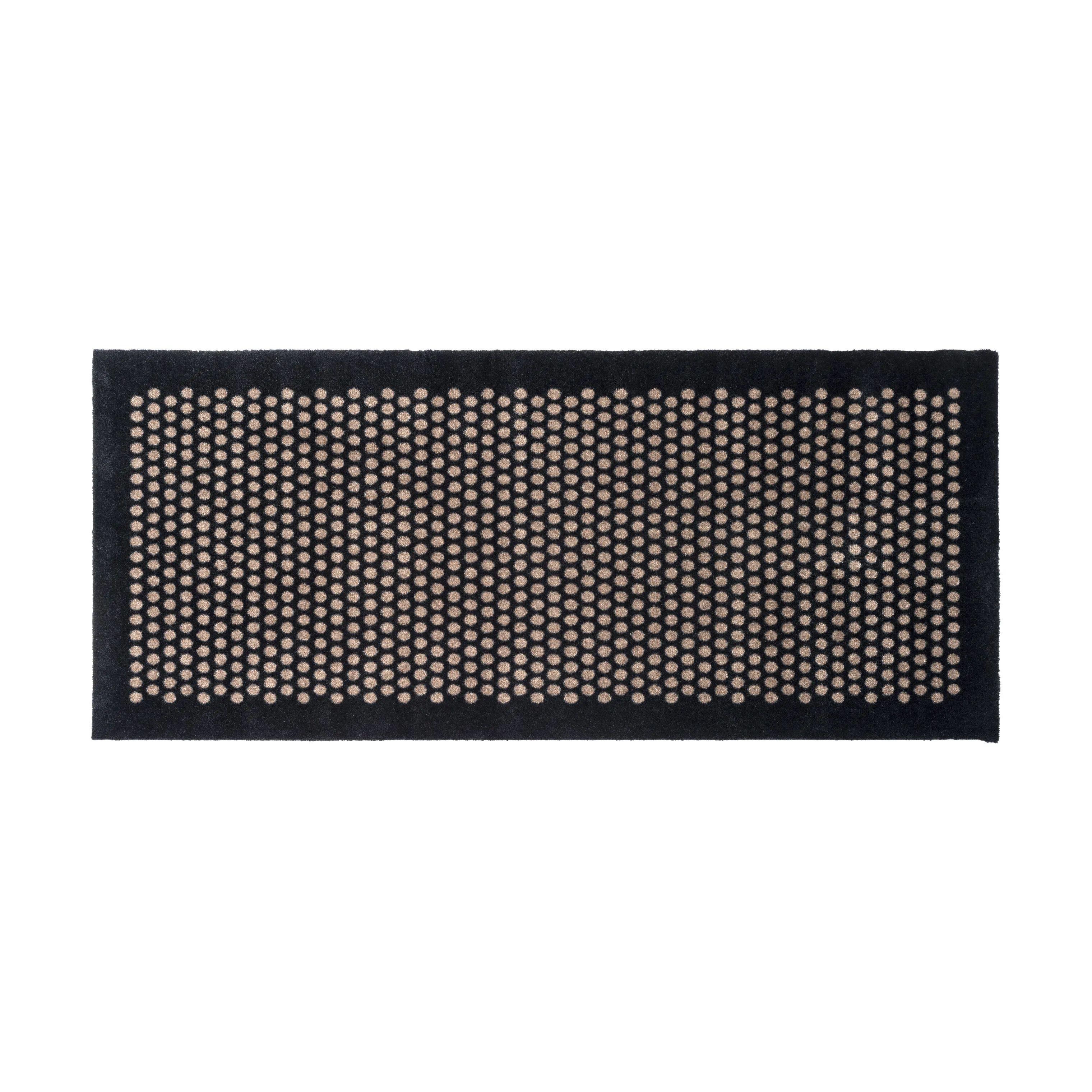 Tica Copenhagen Gulvtæpper Dot Gulvtæppe i Sort/sand, B67 x L150 cm, 1
