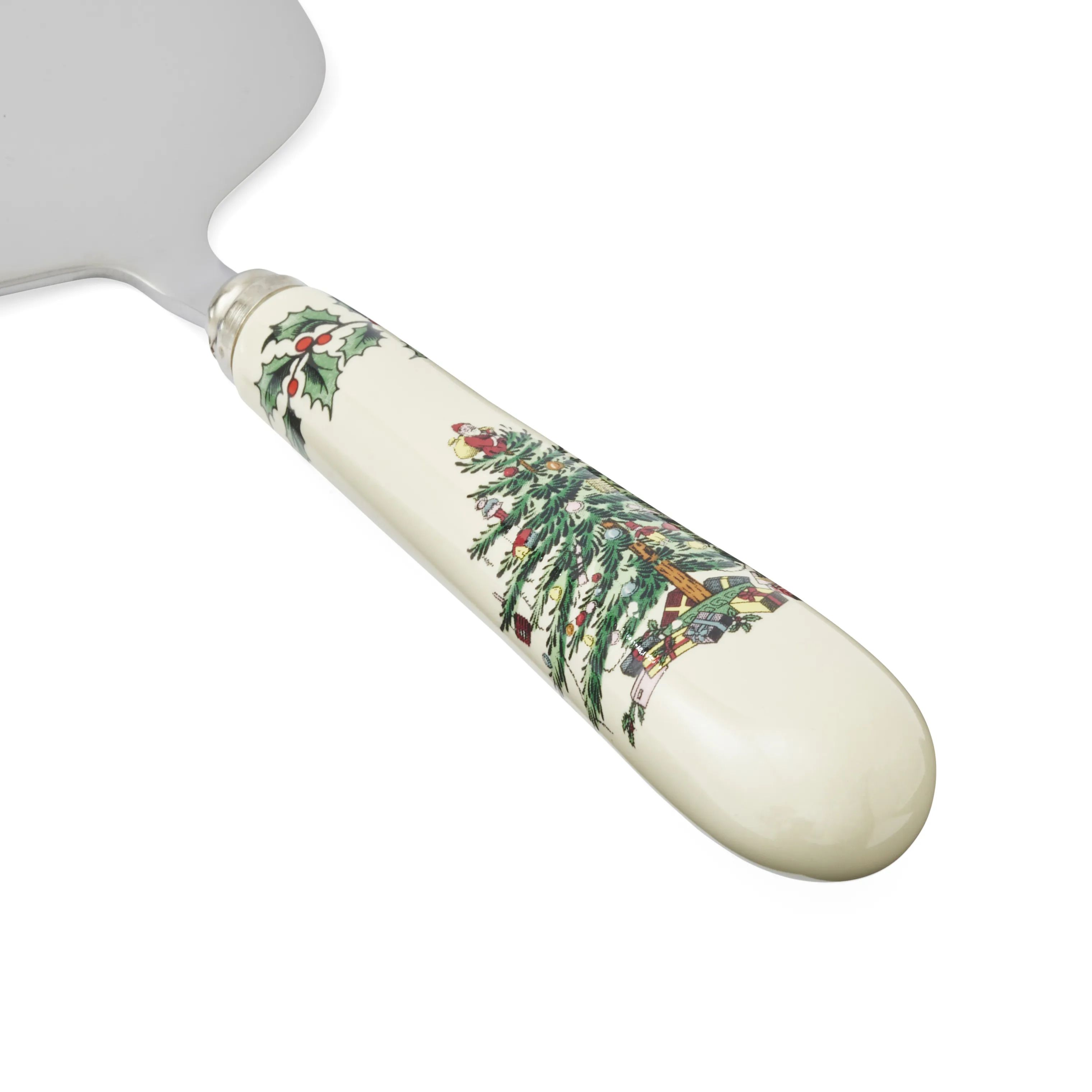 Spode Lagkageknive og -spader Christmas Tree Kagekniv i Hvid/grøn/rød, 2