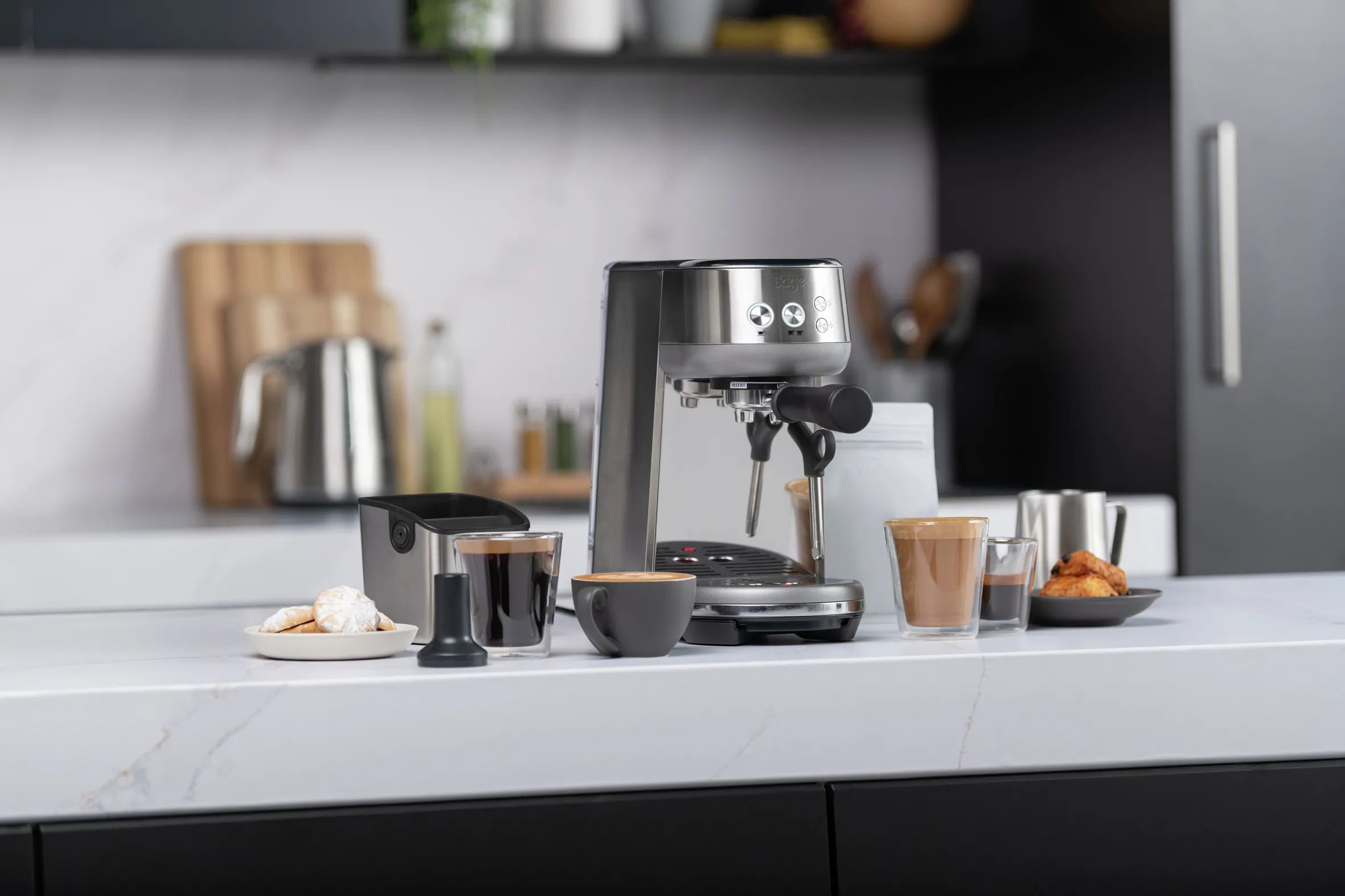 Sage Espressomaskiner Bambino Espressomaskine i Børstet stål, 8
