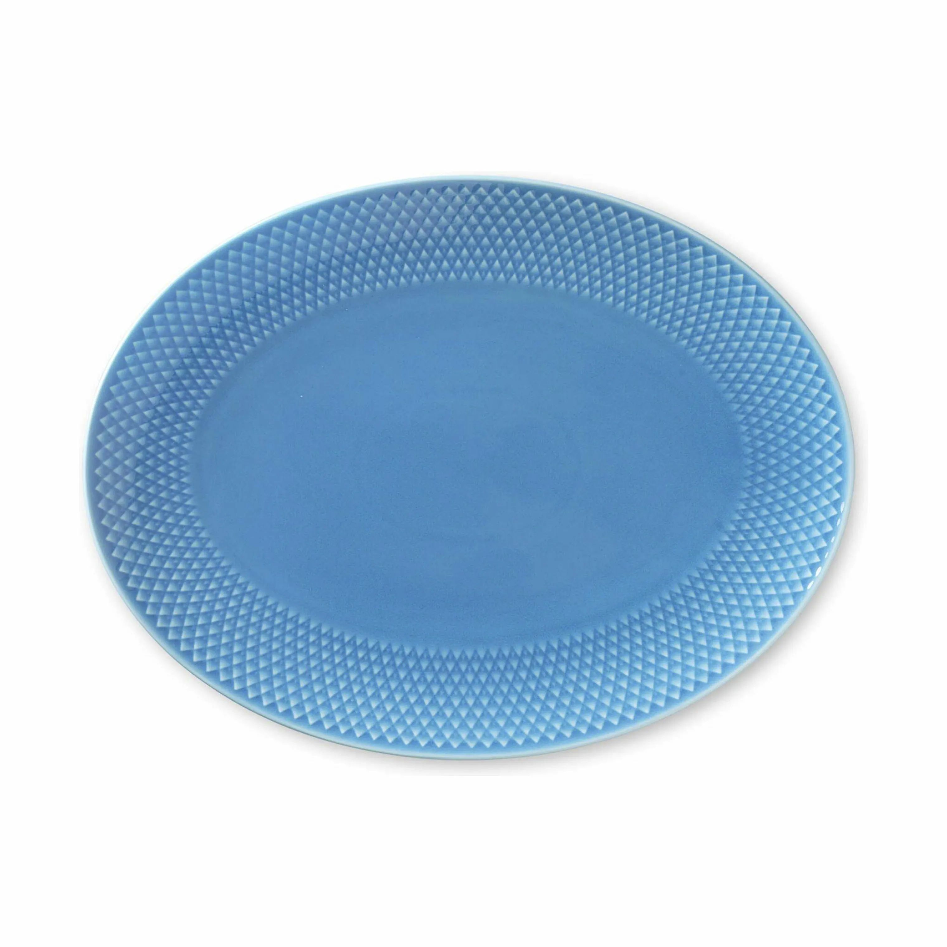 Lyngby Porcelæn Serveringsfade Rhombe Color Rhombe Colour Serveringsfad i Blå, B21,5 x L28,5 cm, 1