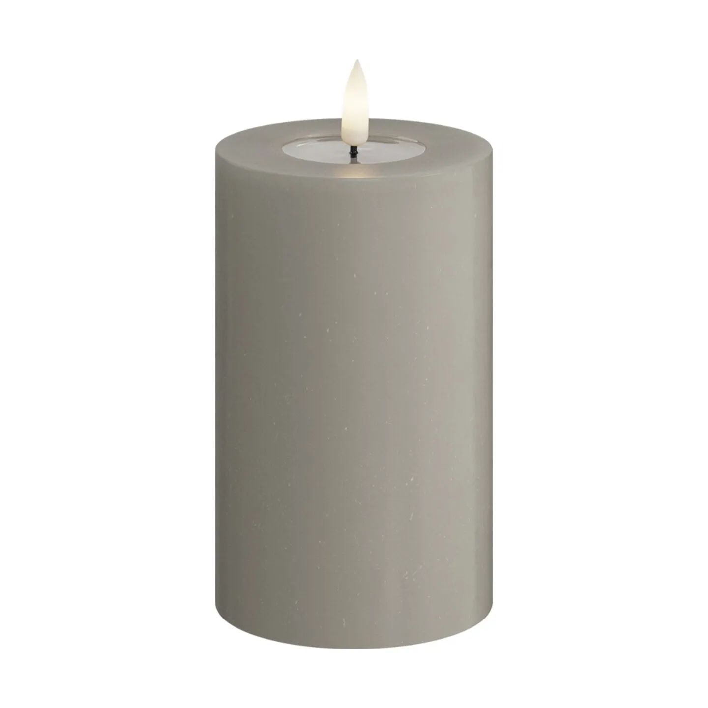 Deluxe Homeart LED-lys Real Flame LED Bloklys i Sand , 12,5 cm, 1