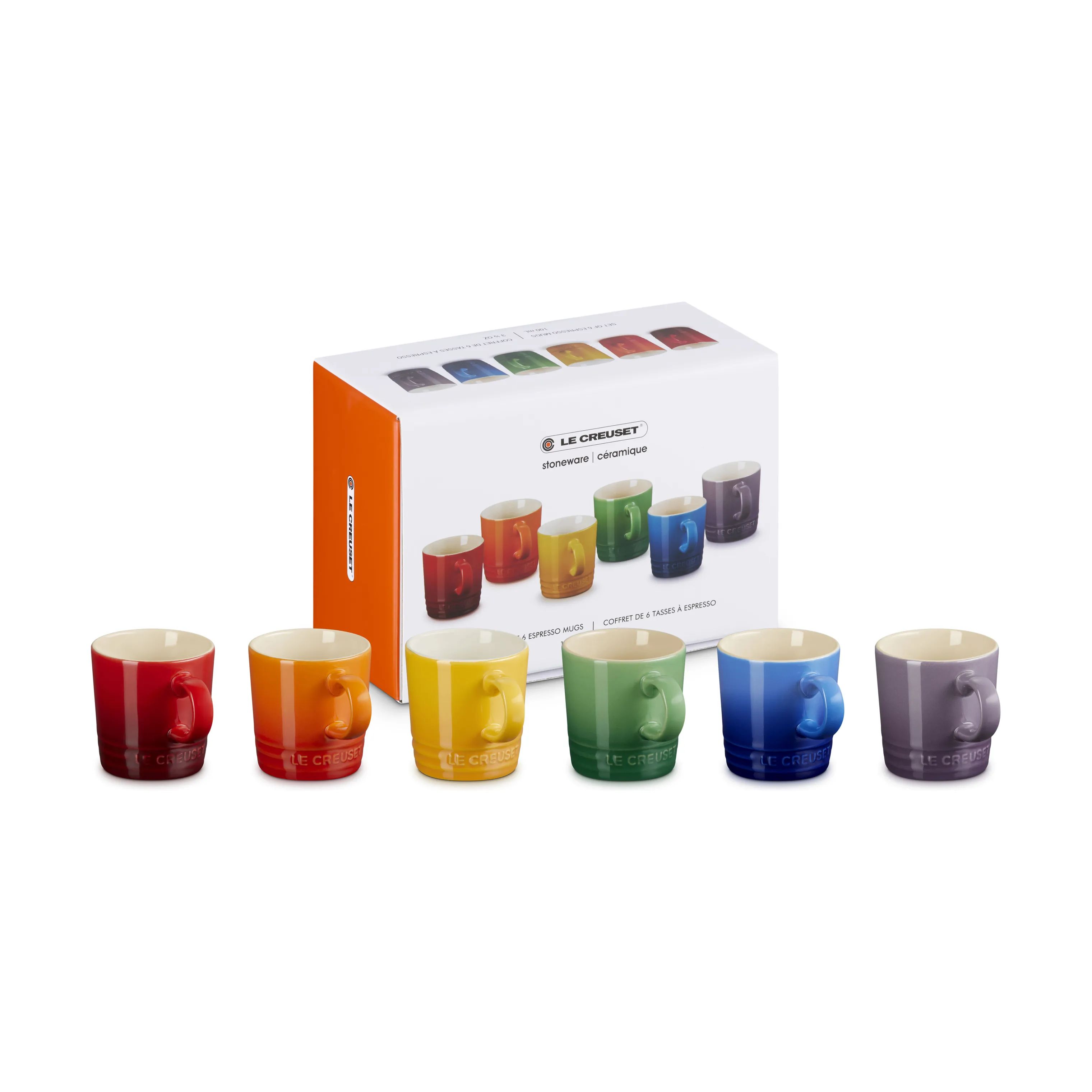 Le Creuset Espressokopper Rainbow Espressokop - 6 stk. i Rainbow, 6