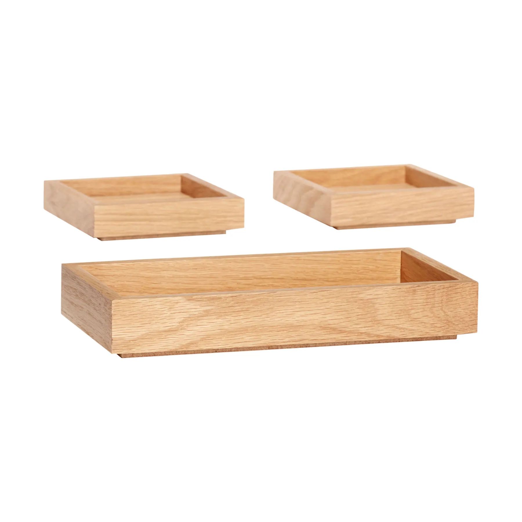 Hübsch Kasser Staple Opbevaringskasse - 3 dele i Natur, 4