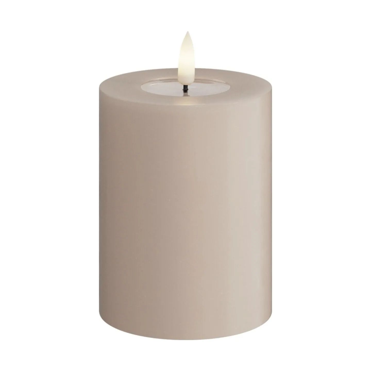Deluxe Homeart LED-lys Real Flame LED Bloklys i Rose, 10 cm, 1