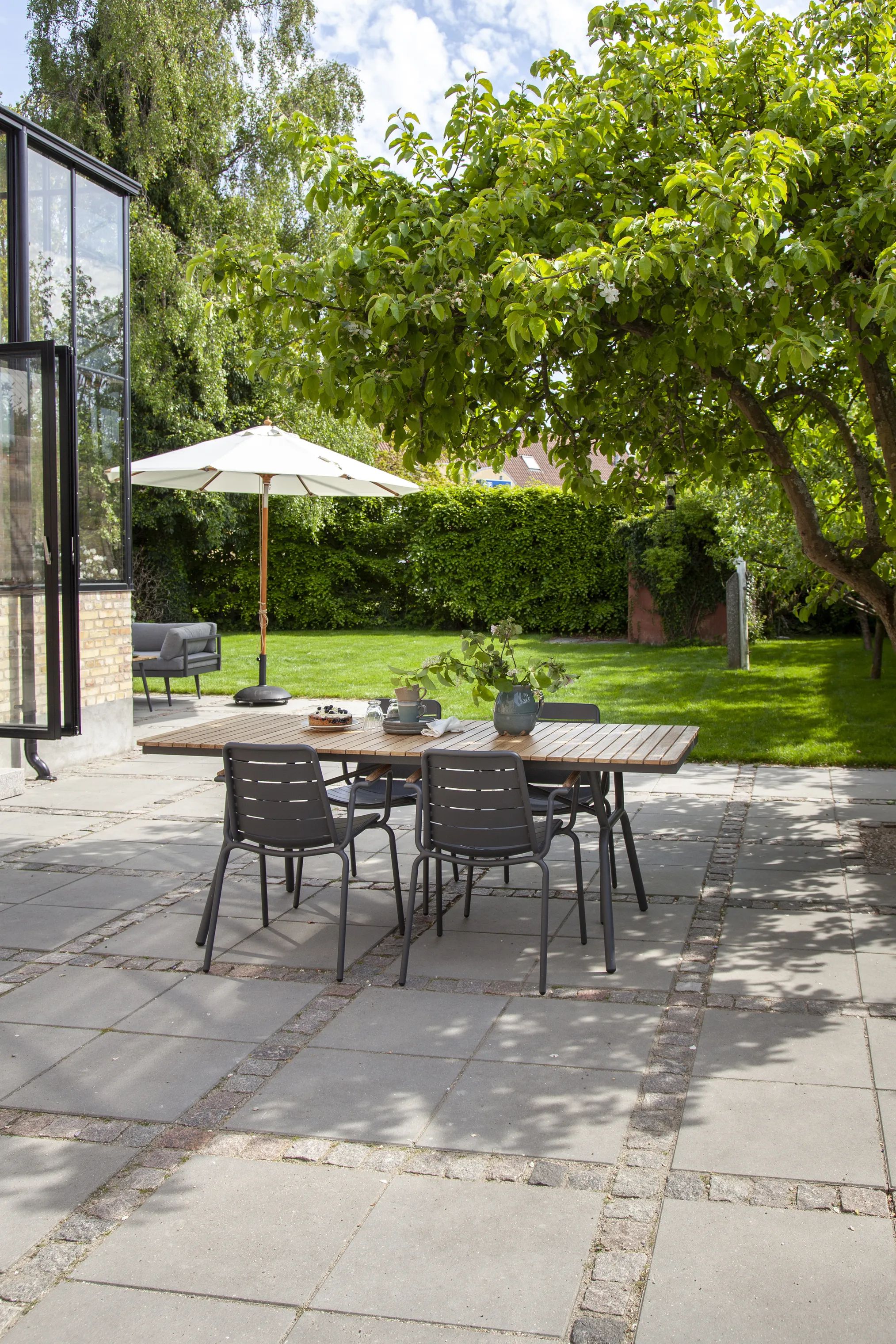 cinas Havespiseborde Parc Havebord i Antracit/Teak, 5