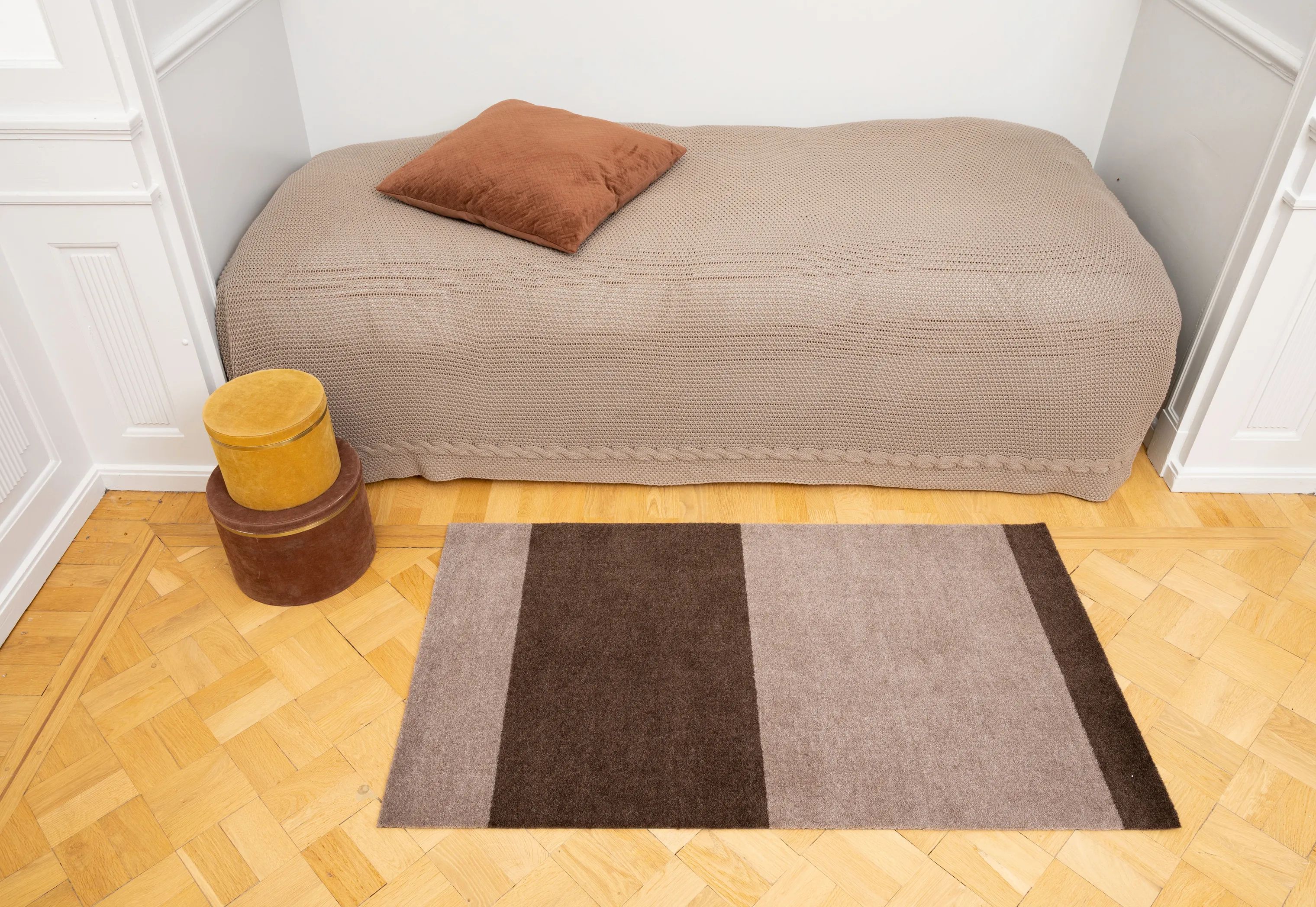 Tica Copenhagen Gulvtæpper Stripes Horisontal Gulvtæppe i Sand/brun, B67 x L120 cm, 3