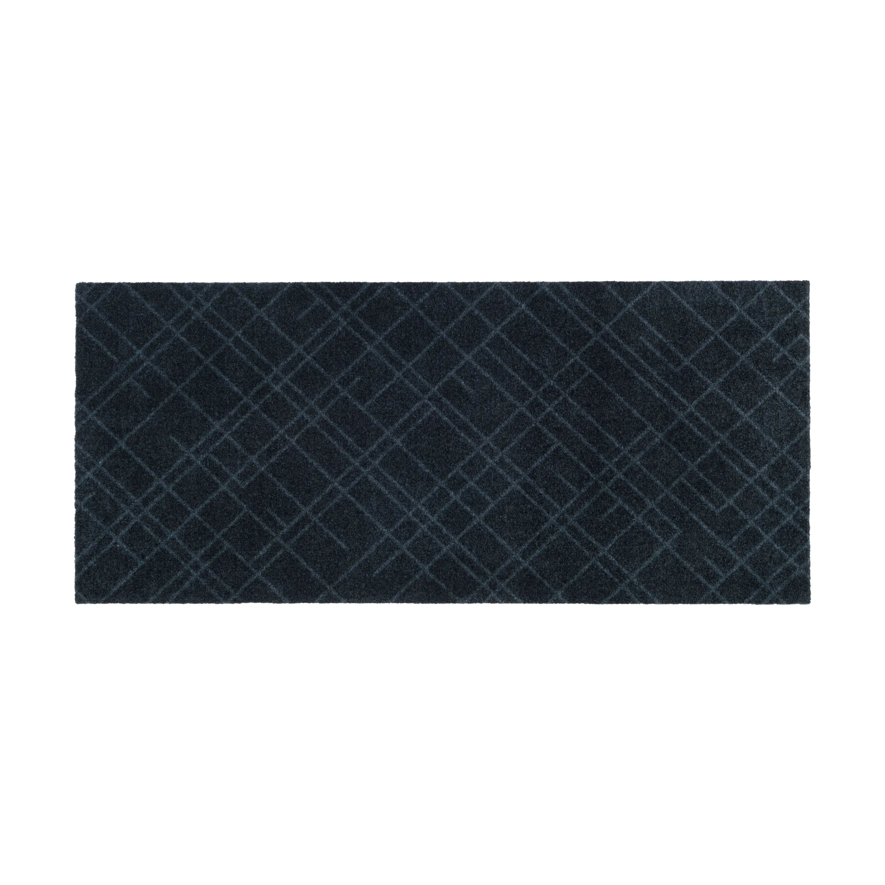 Tica Copenhagen Dørmåtter Lines Gulvmåtte i Mørkegrå, B67 x L150 cm, 1