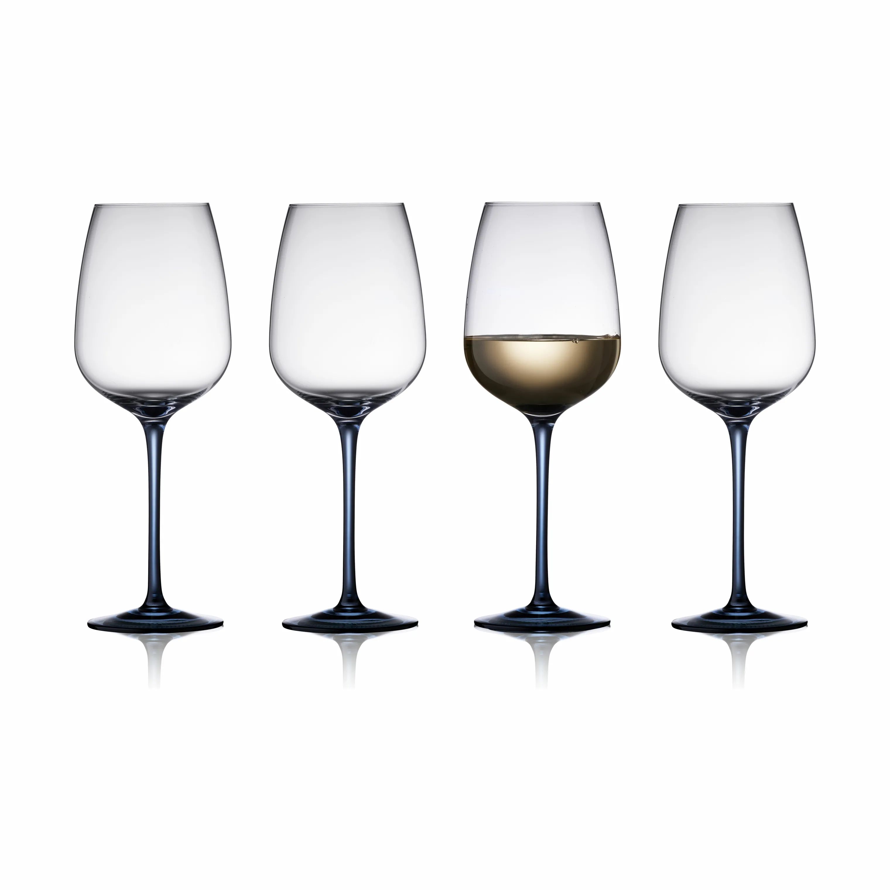 Lyngby Glas Hvidvinsglas Vienna Vinglas - 4 stk. i Blå, 1
