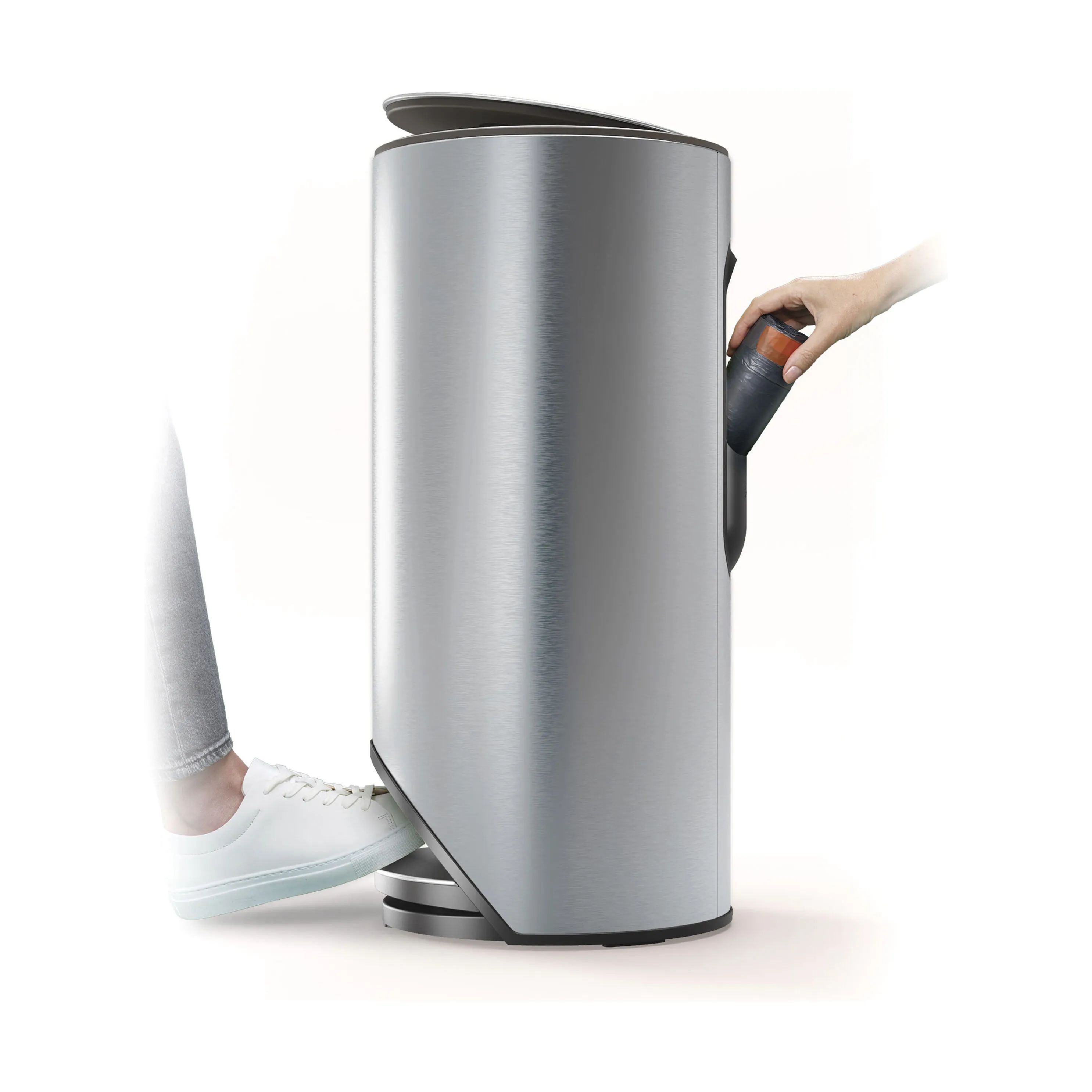 Joseph Joseph Pedalspande Arc  Affaldsspand i Stainless Steel, 30 L, 9
