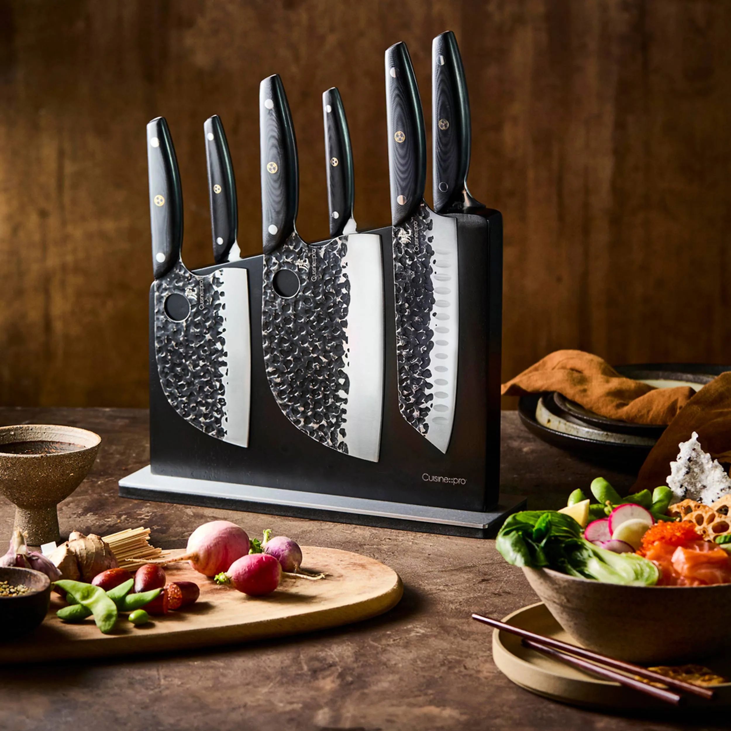 THE CUSTOM CHEF™ Knivblokke med knive Cuisine::pro Kuro Kiba Cuisine::pro® Kuroi Kiba™ Knivblok - 7 dele i Black, 2