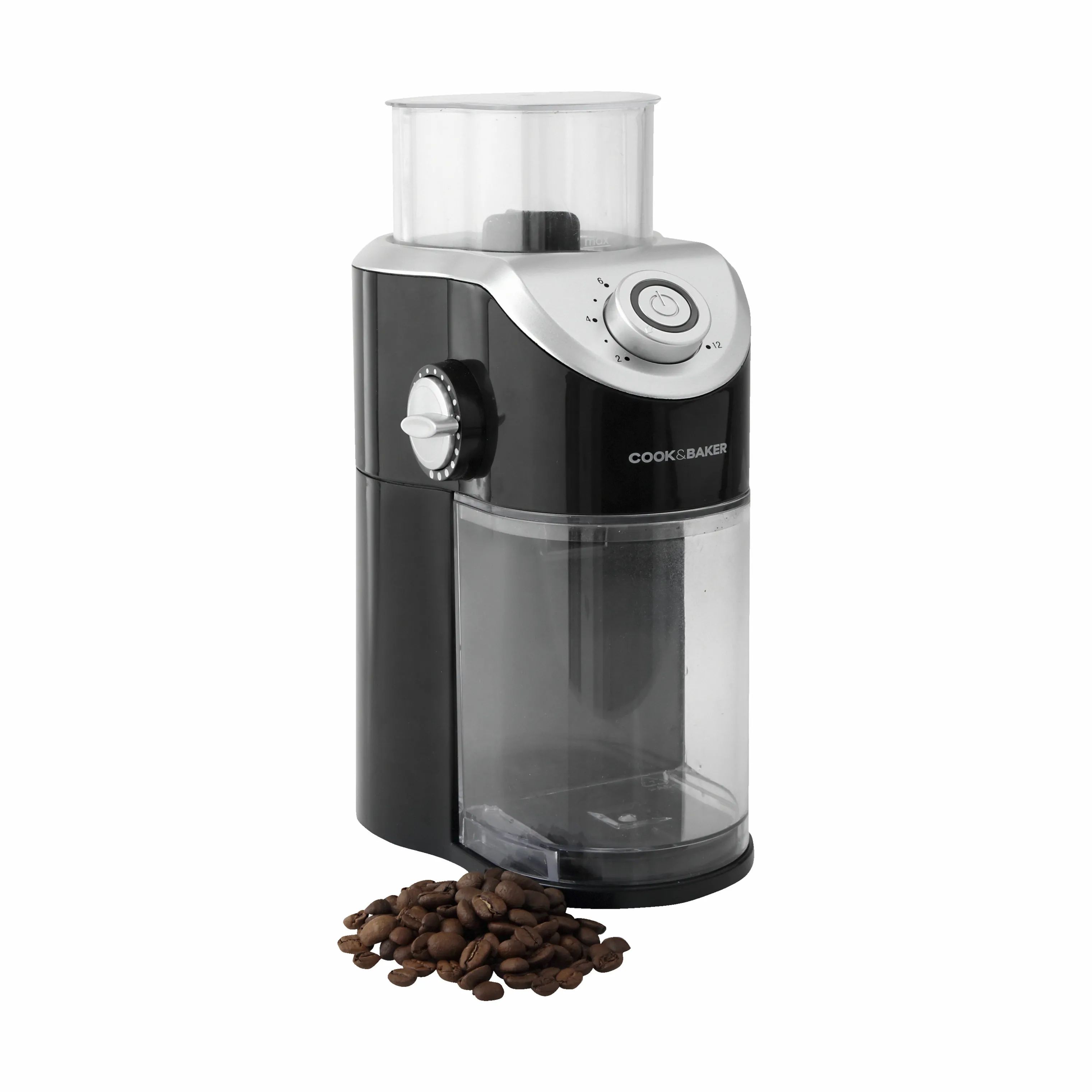 Cook & Baker Kaffekværne Pro Kaffekværn i Sort/stål/klar, 1