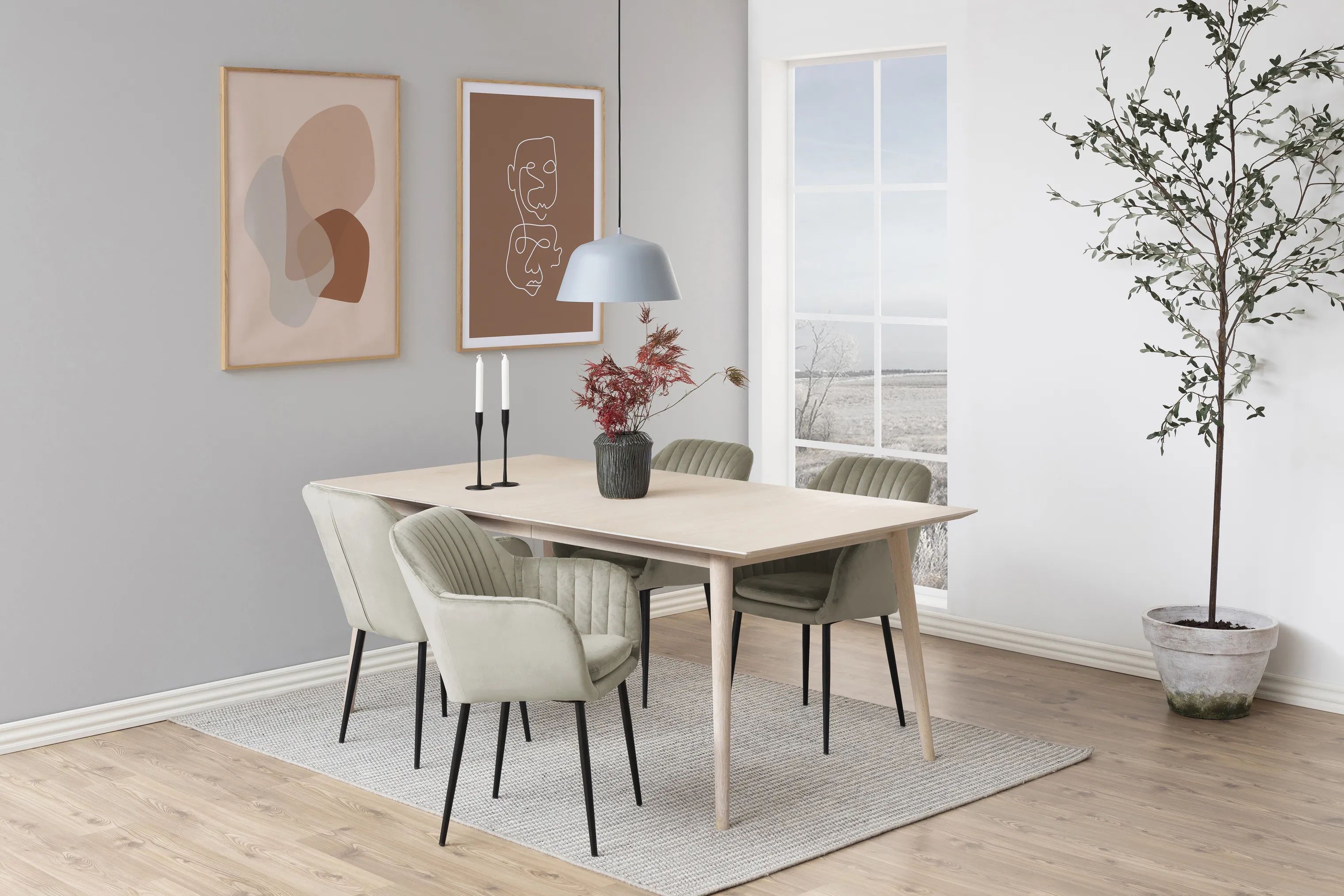 CASA Living Spisebordsstole Emilia Spisebordsstol i Sand/sort, 2