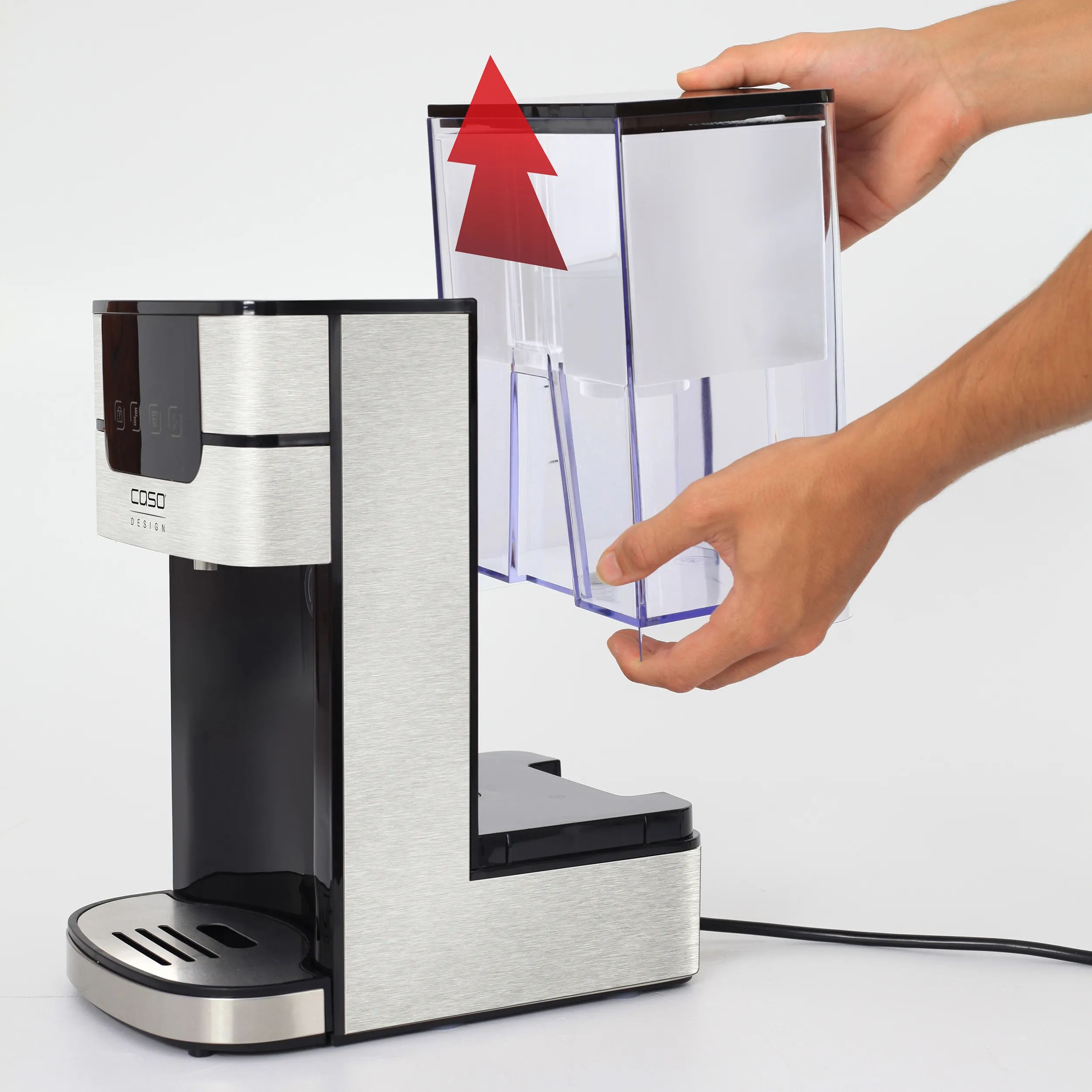Caso Elkedler PerfectCup 1000 Pro Varmtvandsdispenser i Stål, 5