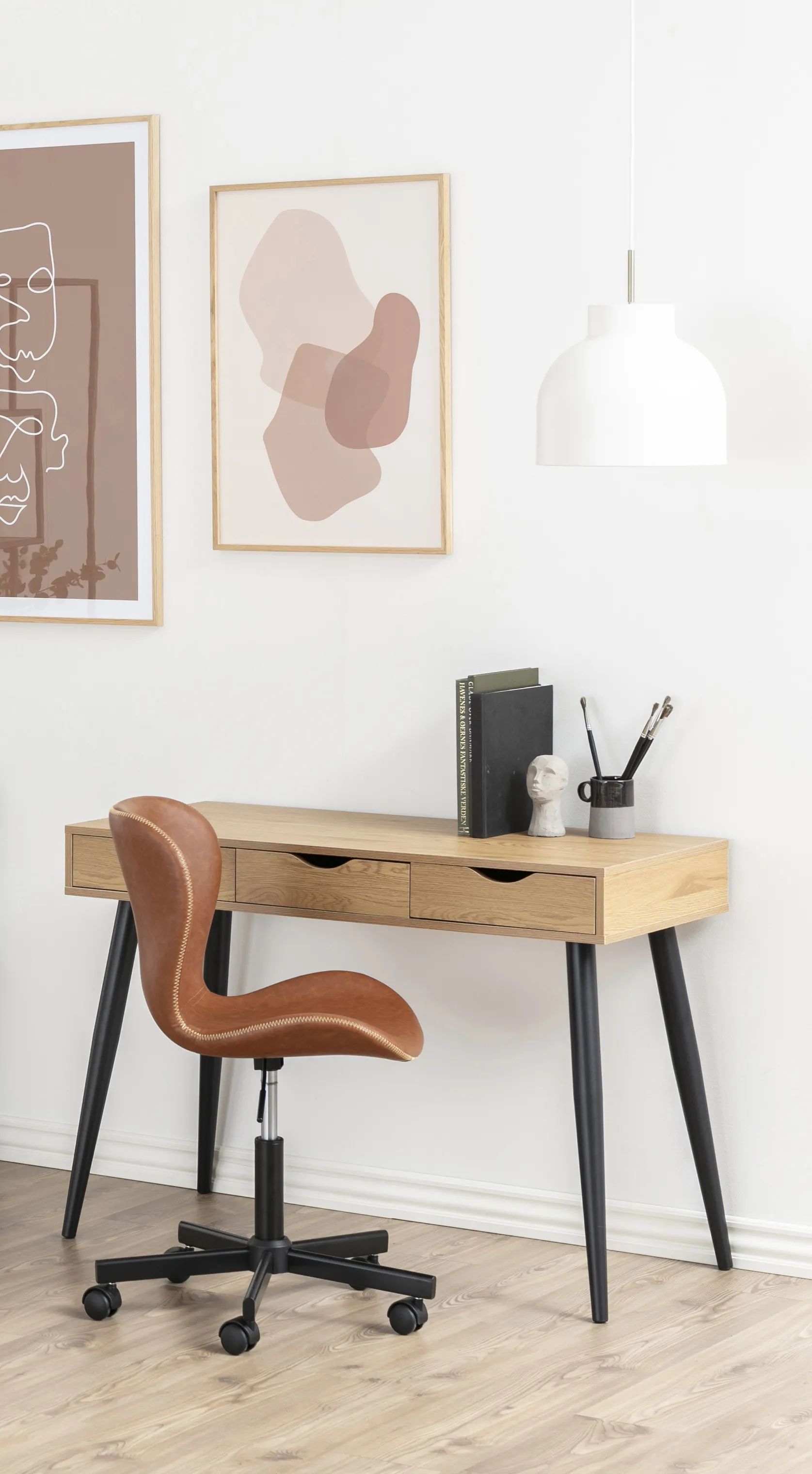 CASA Living Skriveborde Neptun Skrivebord i Natur/sort, 2