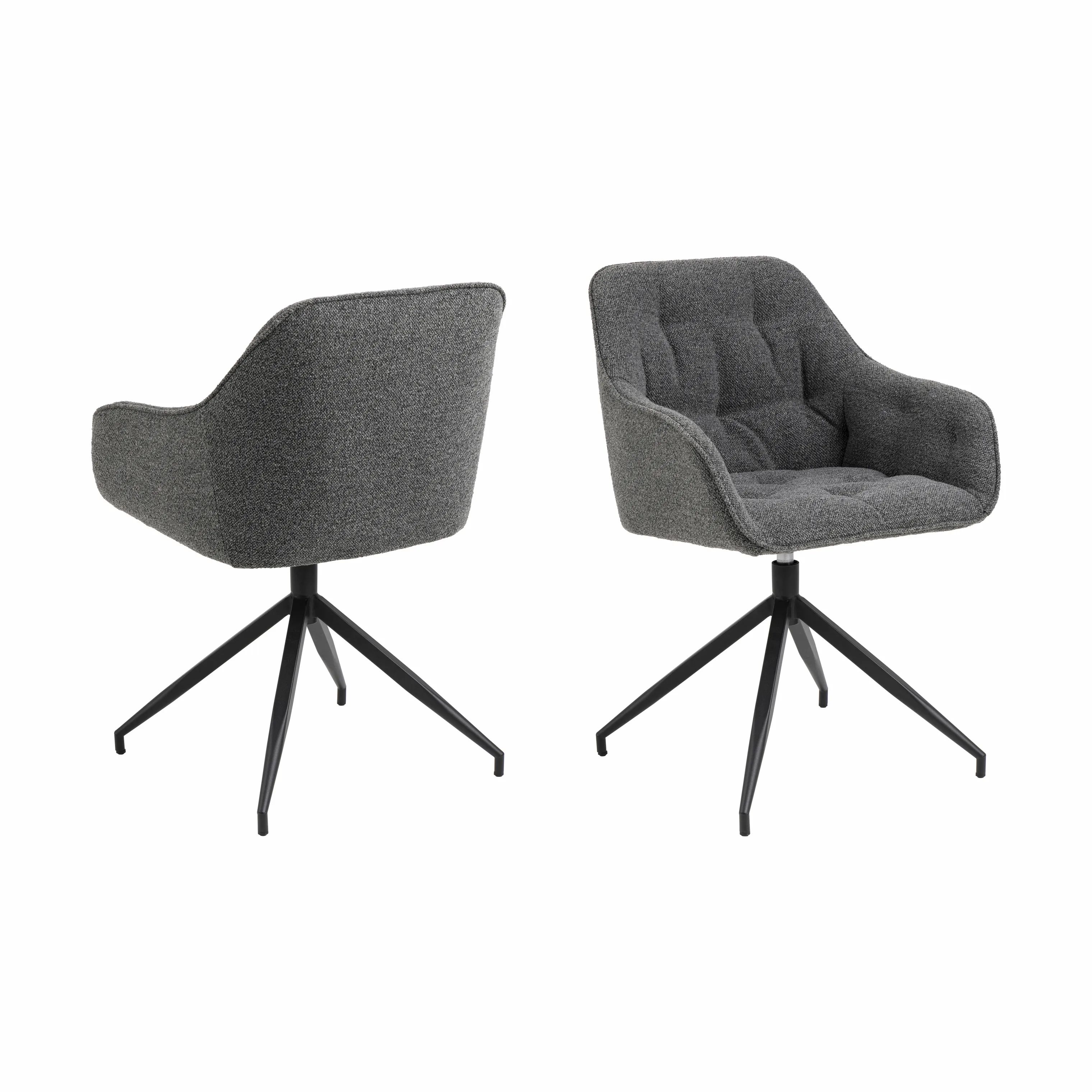 CASA Living Spisebordsstole Brooke Spisebordsstol i Antracit, 4