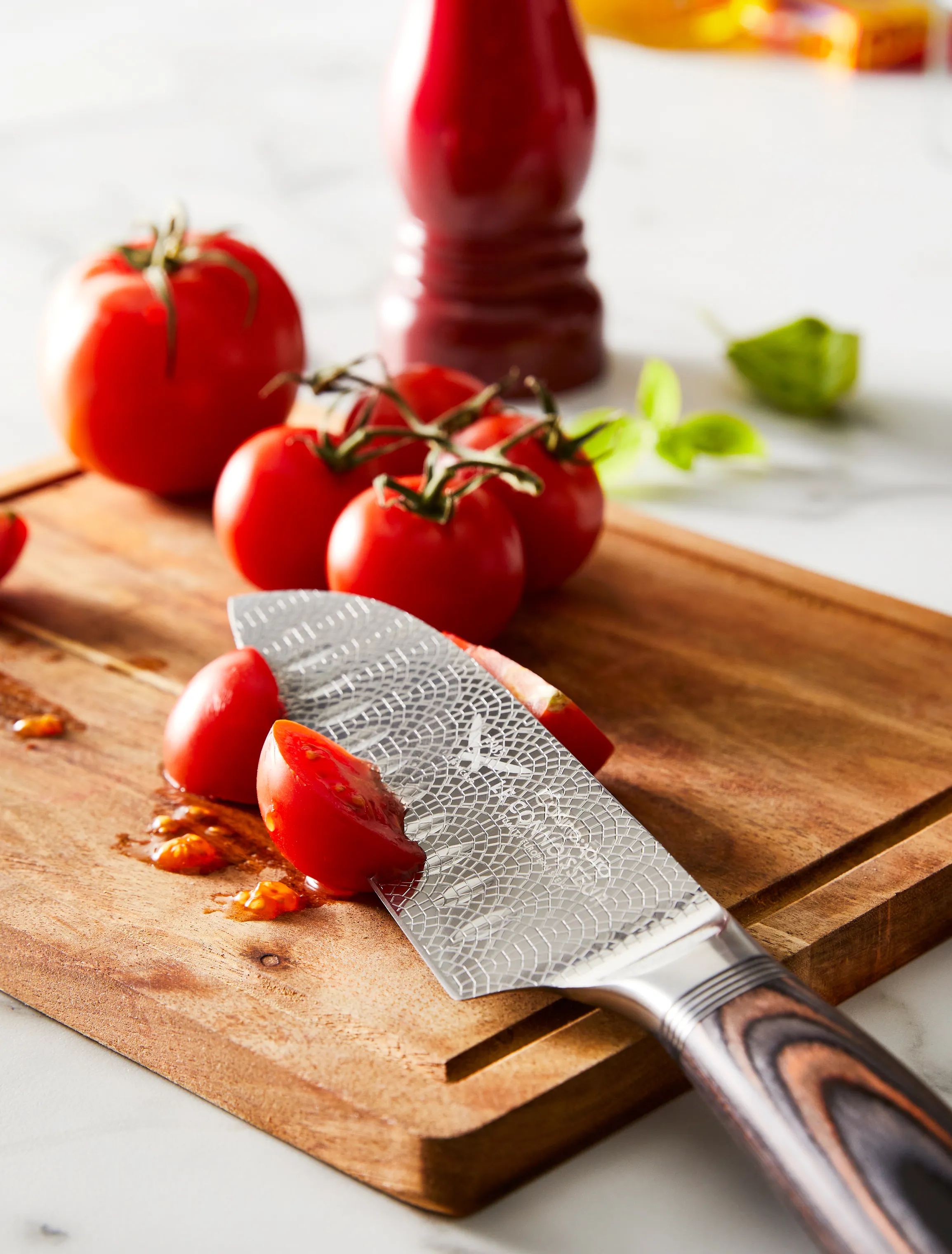 THE CUSTOM CHEF™ Santokuknive Cuisine::pro Le Connoisseur Santokukniv i Brun, 18 cm, 2