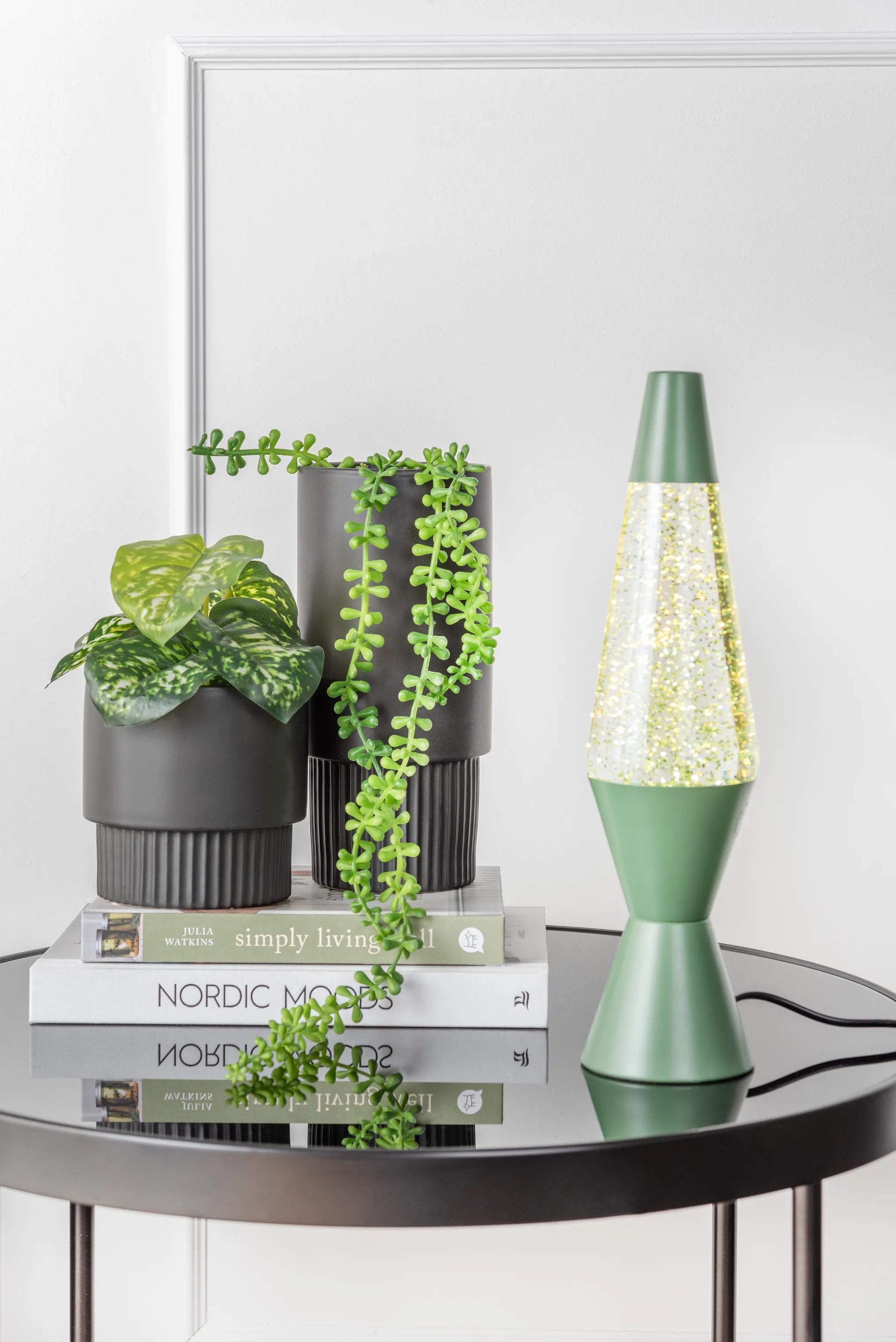 Leitmotiv Bordlamper Glitter Bordlampe i Grøn/grøn glimmer, 2