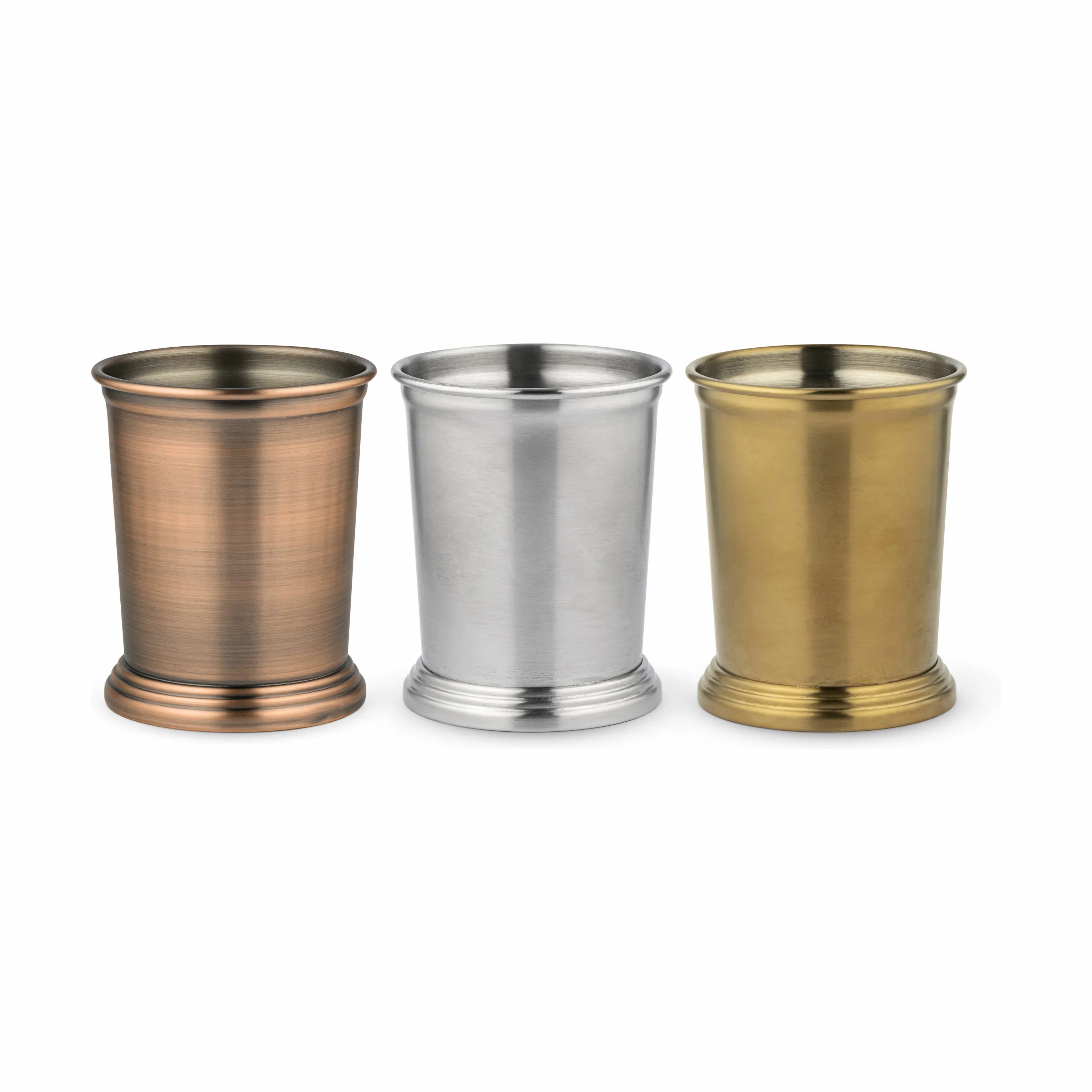 Mixology by CASA Living Cocktailglas MIXOLOGY Mint Julep Krus - 3 stk. i mat stål, guld, kobber, 35 cl, 1