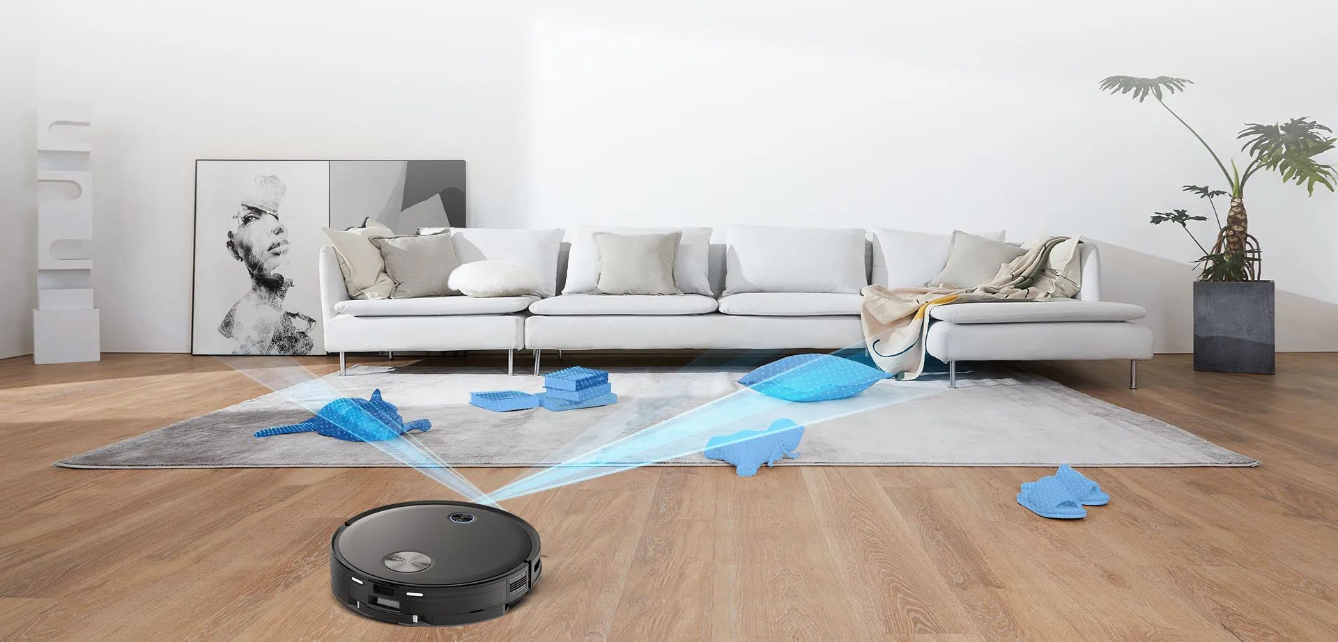 Proscenic Robotstøvsugere V10 Robotstøvsuger i Grå, 8