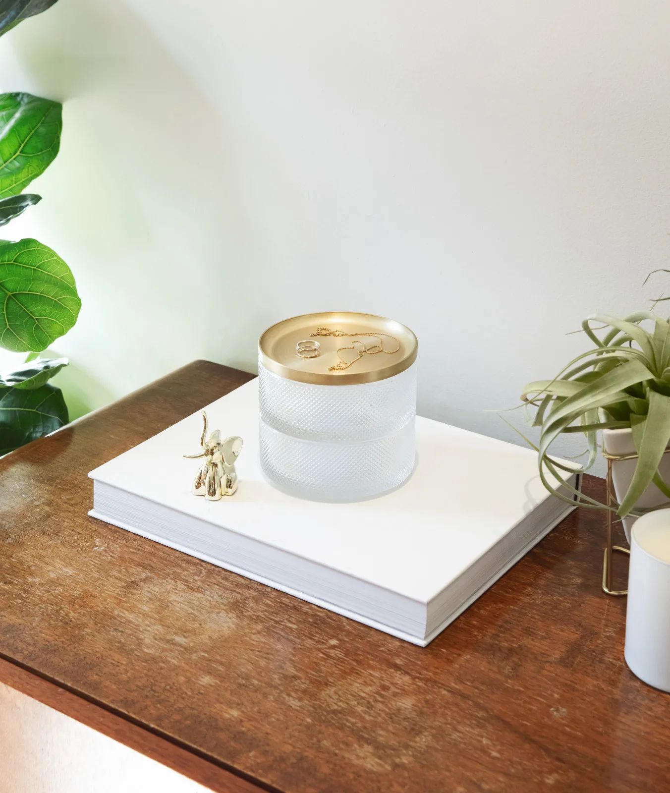 Umbra Småopbevaring Tesora Opbevaring i glass/brass, 2