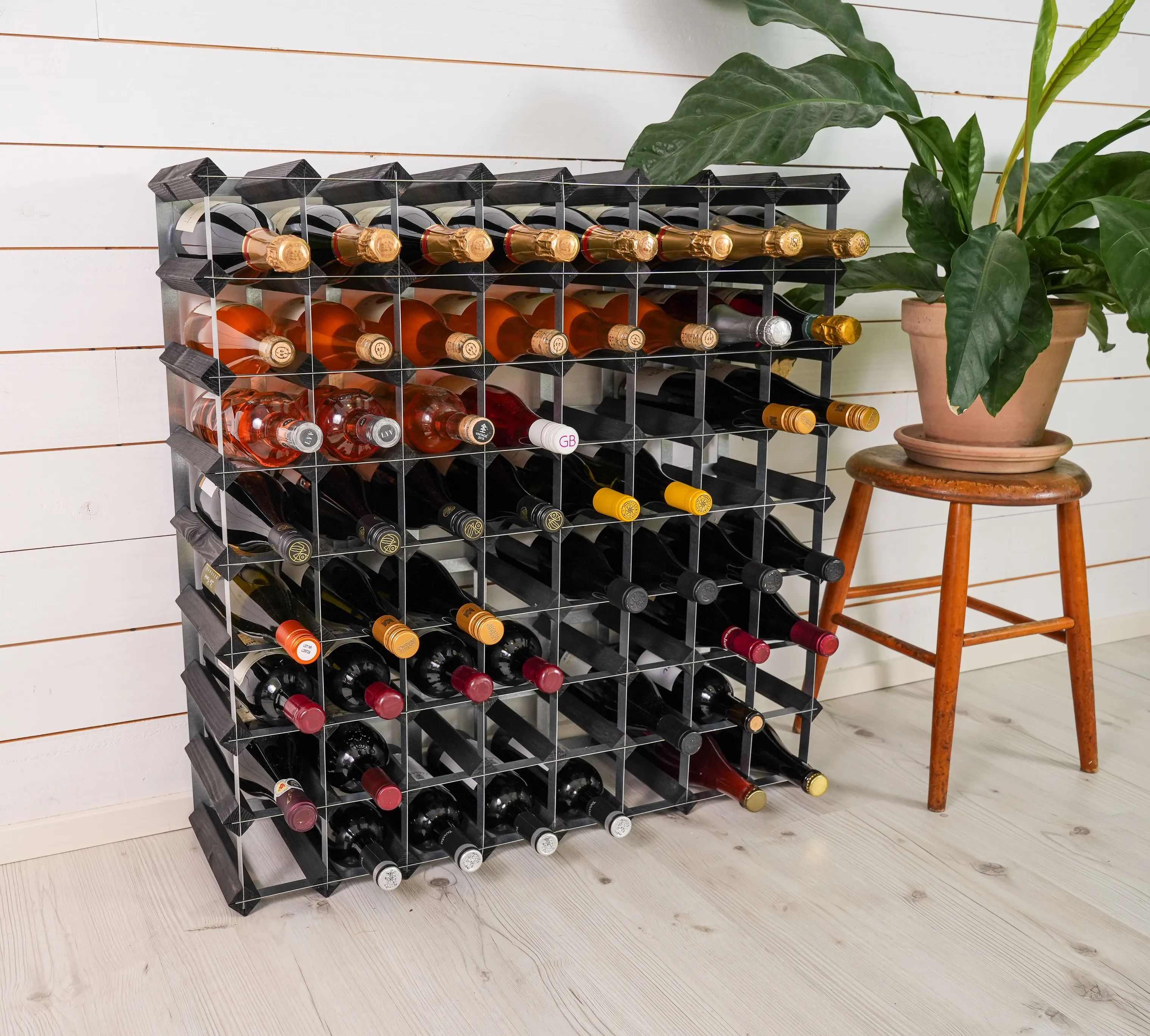 Traditional Wine Racks Vinreoler Vinreol i Sort ask, 72 flasker, 2