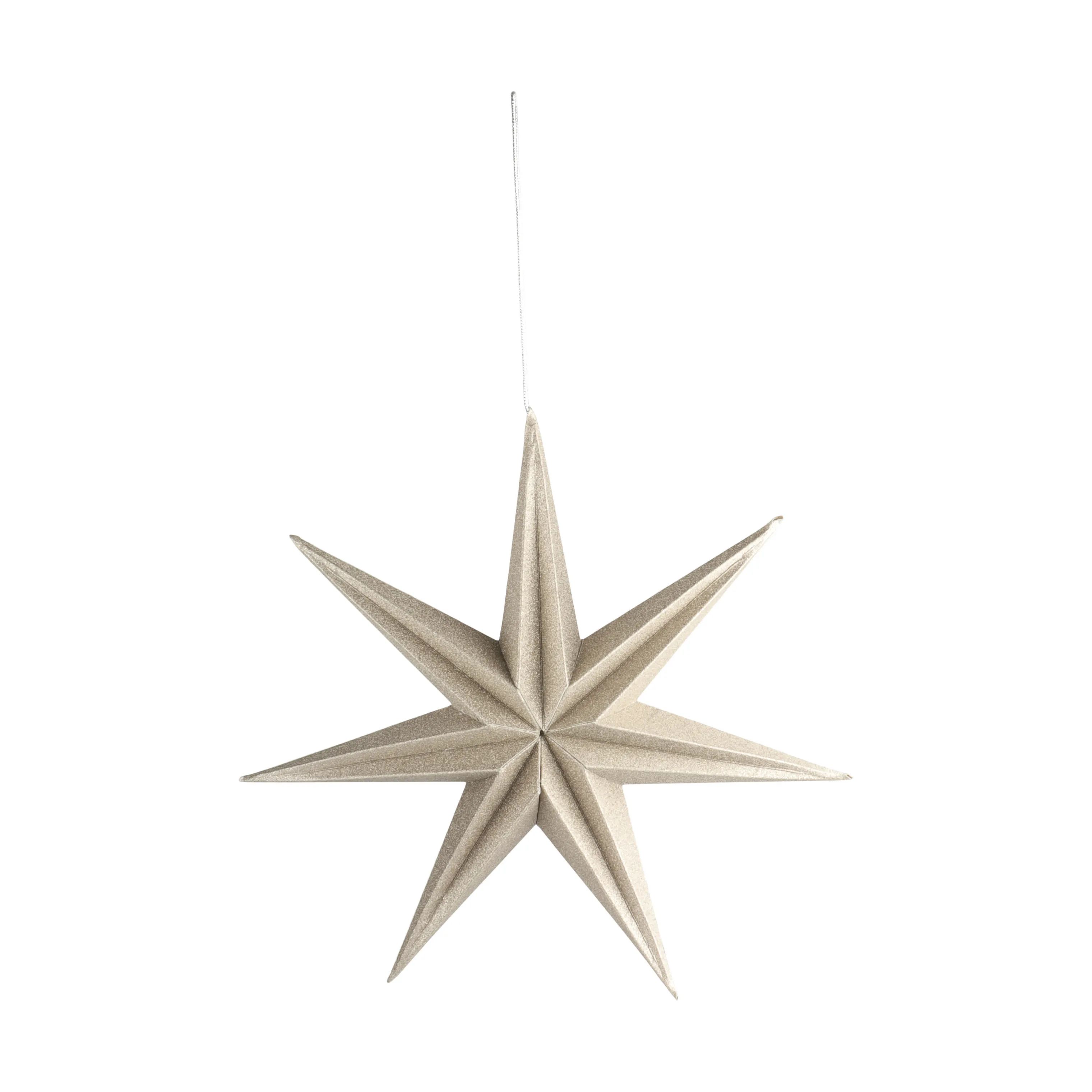 Casa Christmas Juleophæng Papirstjerne i Guldglimmer, 20 cm, 1