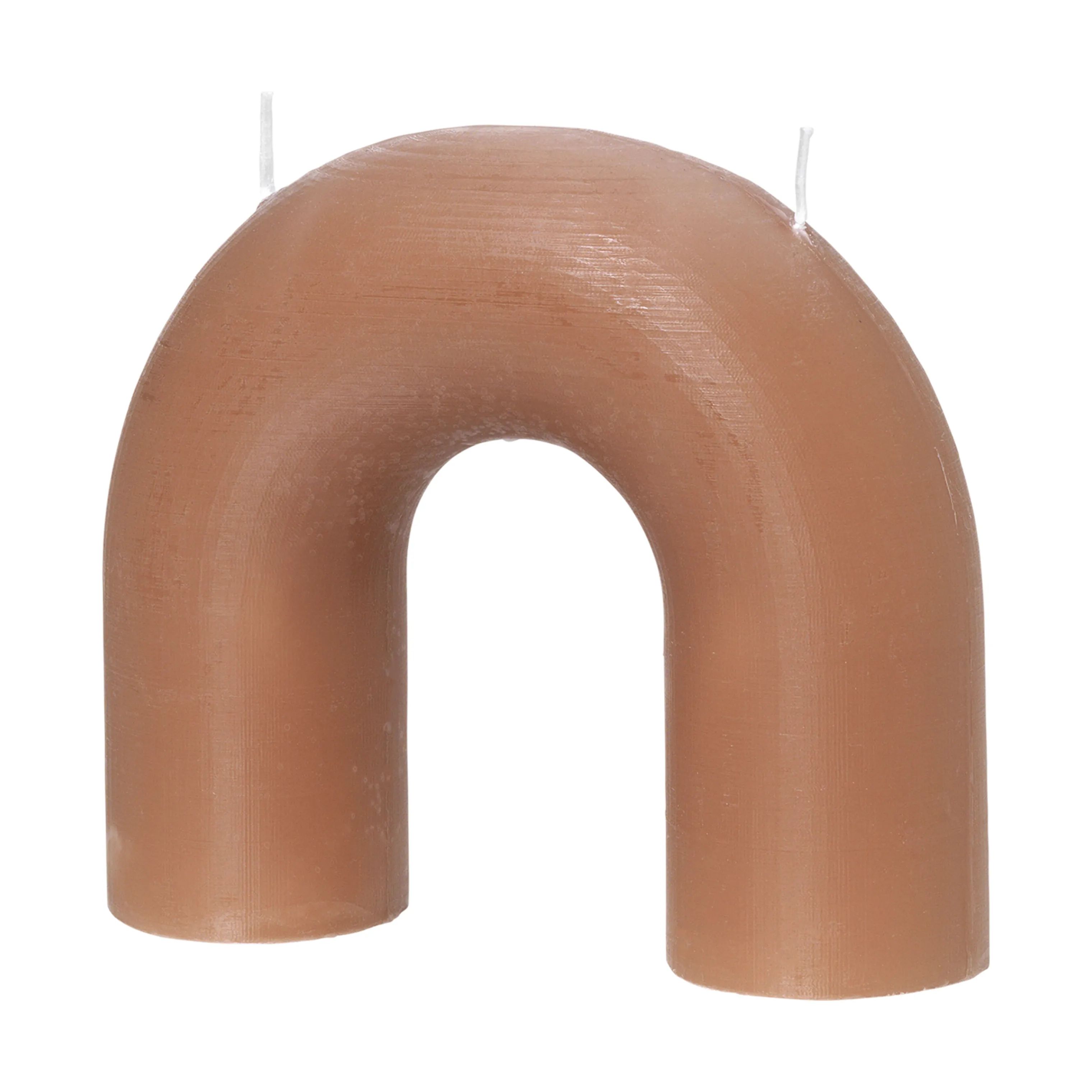 Broste Copenhagen Bloklys Bend Skulptur Lys i Indian Tan, 1