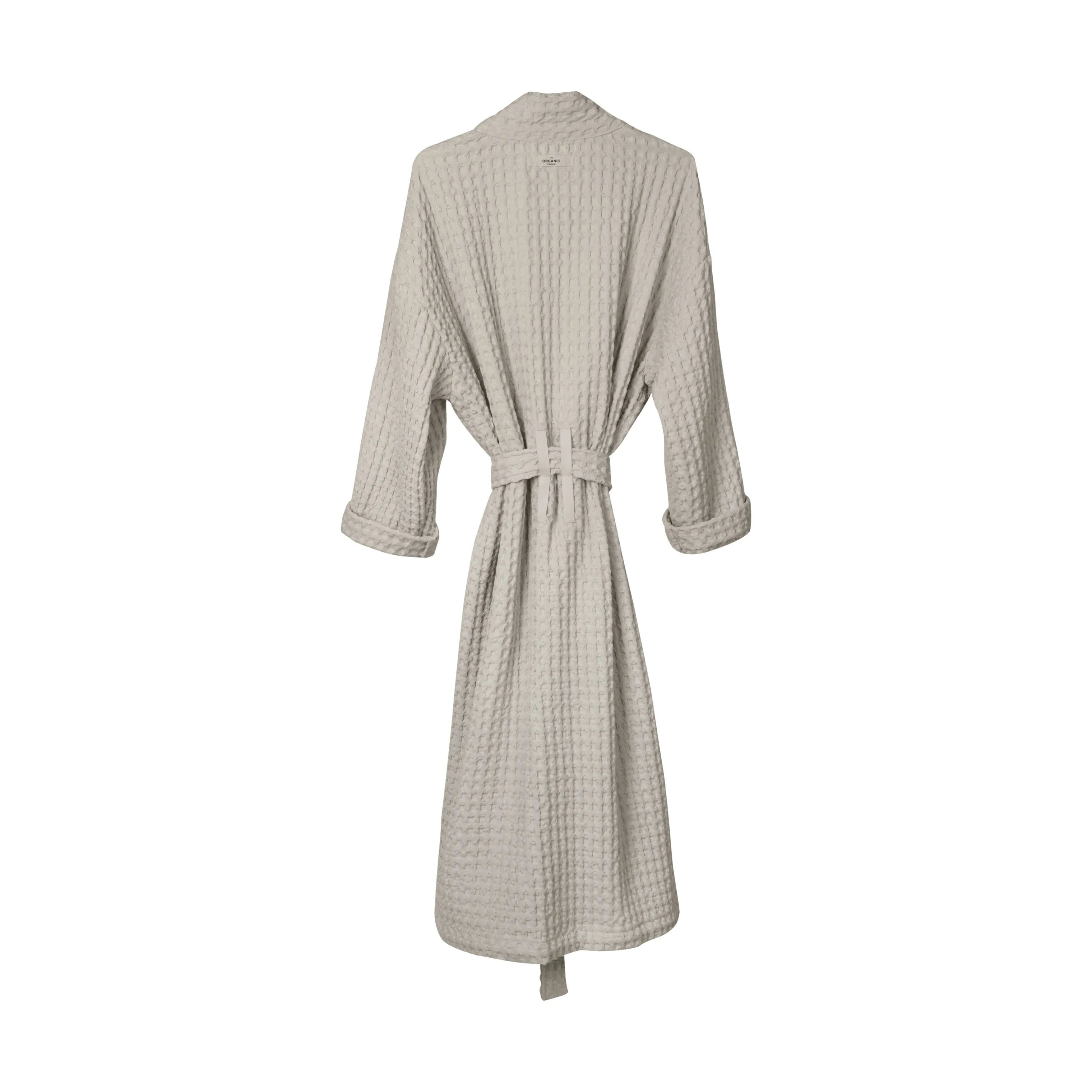 The Organic Company Morgenkåber Big Waffle Vaffel Badekåbe i Beige, S/M, 4