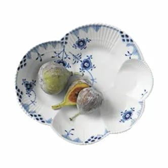 Royal Copenhagen Serveringsfade Blå Elements Fad i Koboltblå/hvid, 19 cm, 7