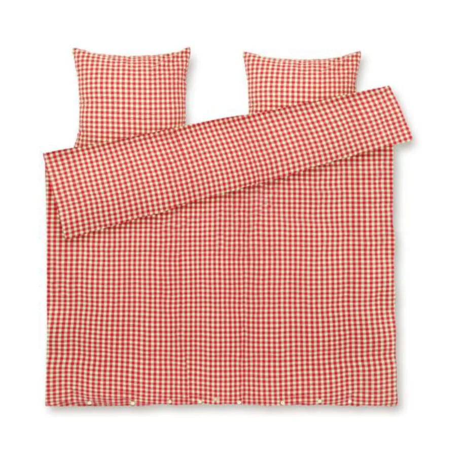 Juna Sengetøj Bæk&Bølge Sengetøj i Rød/Gul, B200 x L220 cm, 1