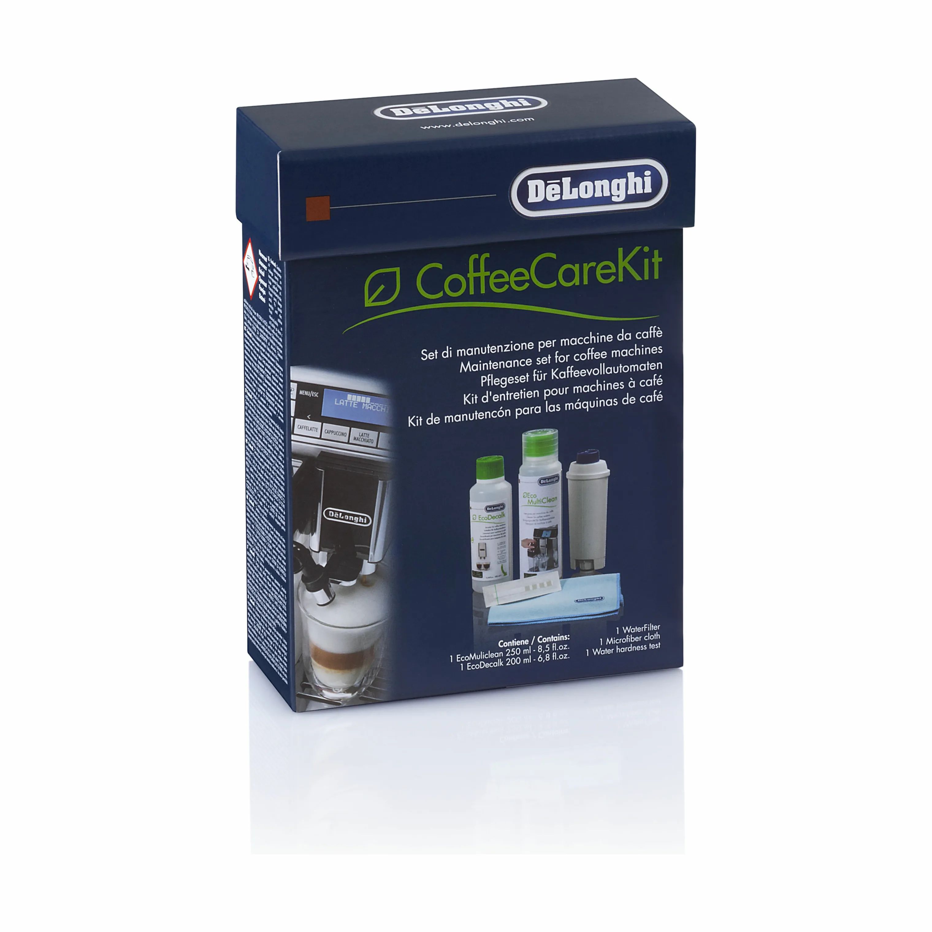 DeLonghi Tilbehør til espressomaskiner Coffee Care Rengøringssæt i Blå, 2