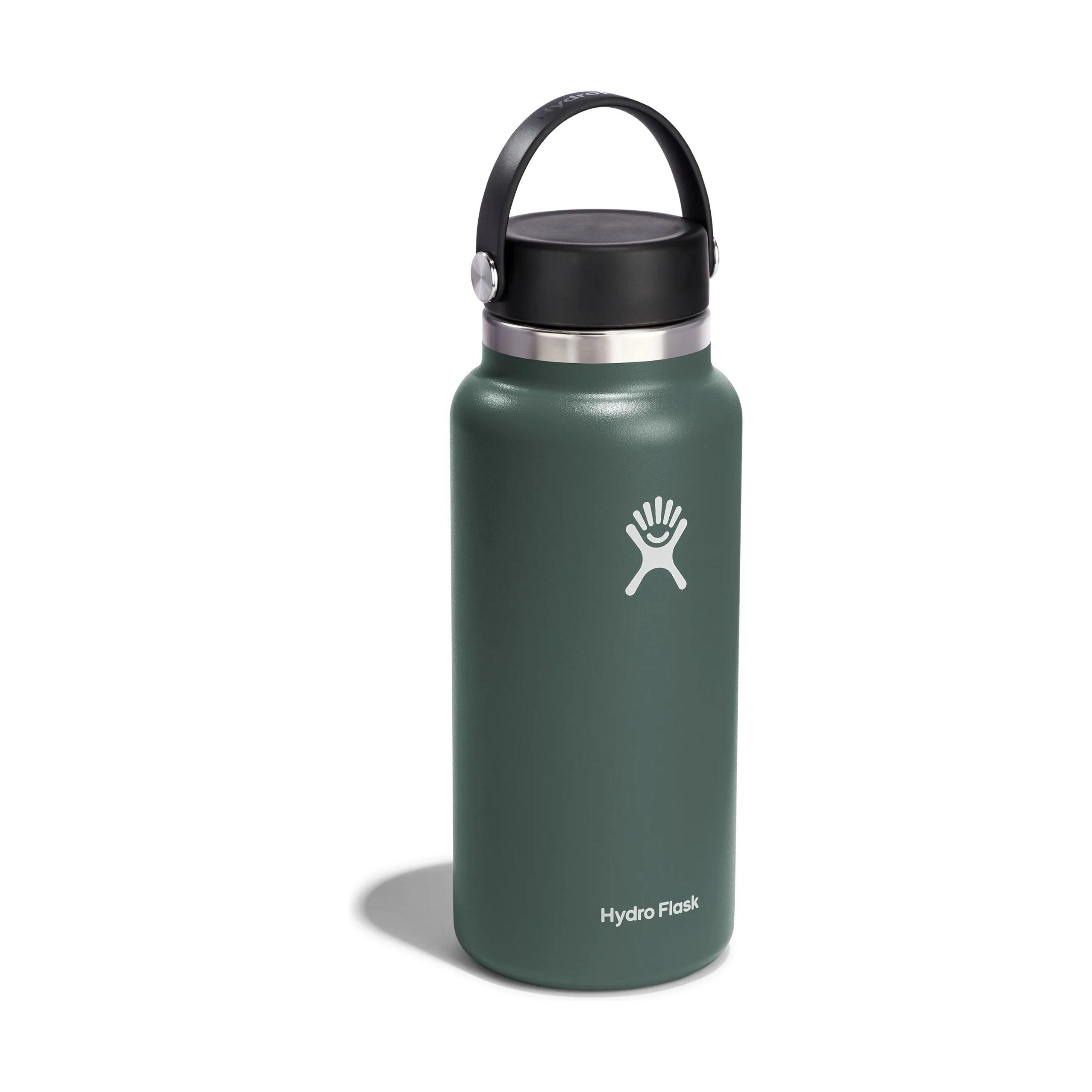 Hydro Flask To go kopper Wide Mouth Flex Termodrikkedunk i Grøn/stål/hvid, 3