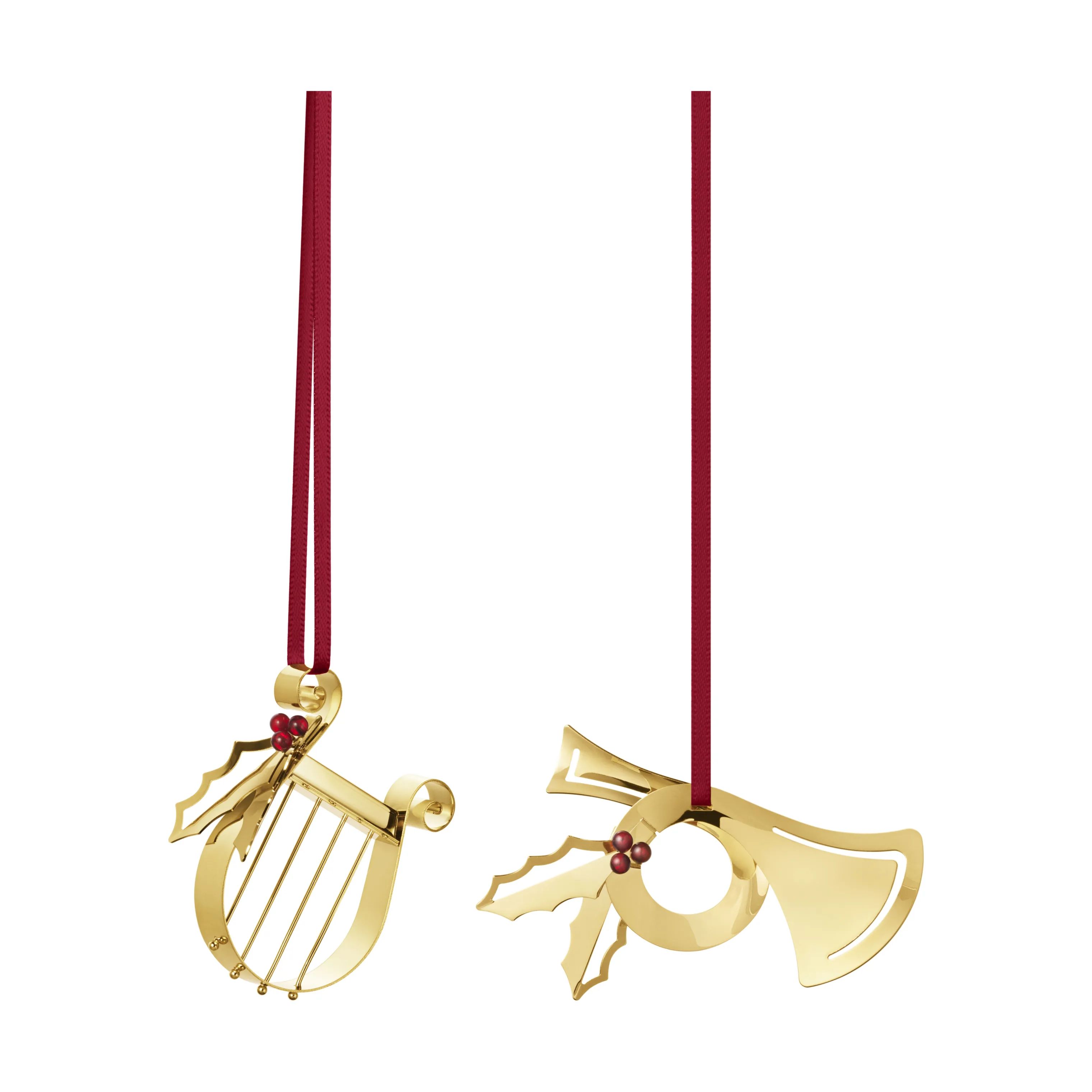 Georg Jensen Juleophæng Christmas Collectibles CC 2026 Juleornament - 2 stk. i Guldfarvet, 1